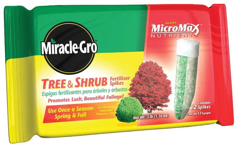 Miracle-Gro 100386 Tree and Shrub Food Spikes 12-Count Tree Food