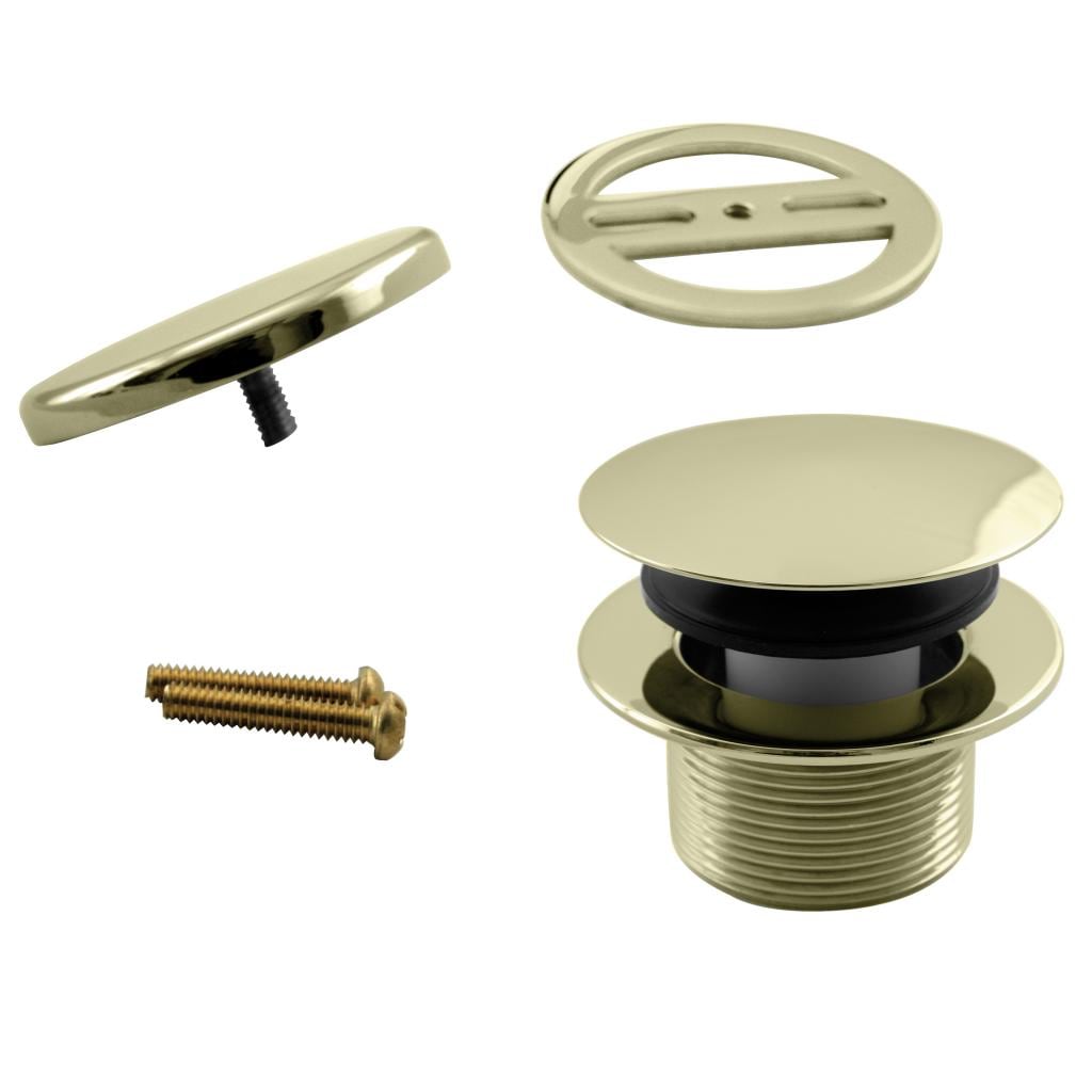 WESTBRASS D398RK-01 Full Cover Tip Toe Tub Trim Set with Floating Face Plate In Polished Brass D398rk-01