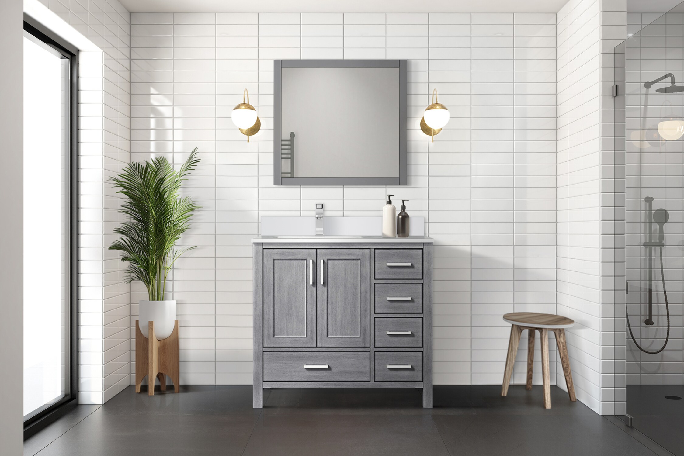 Lexora LJ342236SDWQ000L Bath-Vanity-Combo - View #7