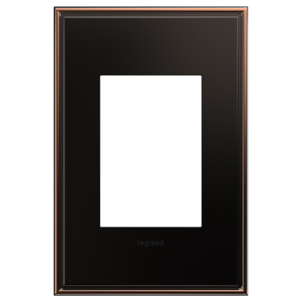 Legrand AWC1G3OB4 adorne 1-Gang Specialty Size Oil-Rubbed Bronze Indoor Screwless Square Wall Plate