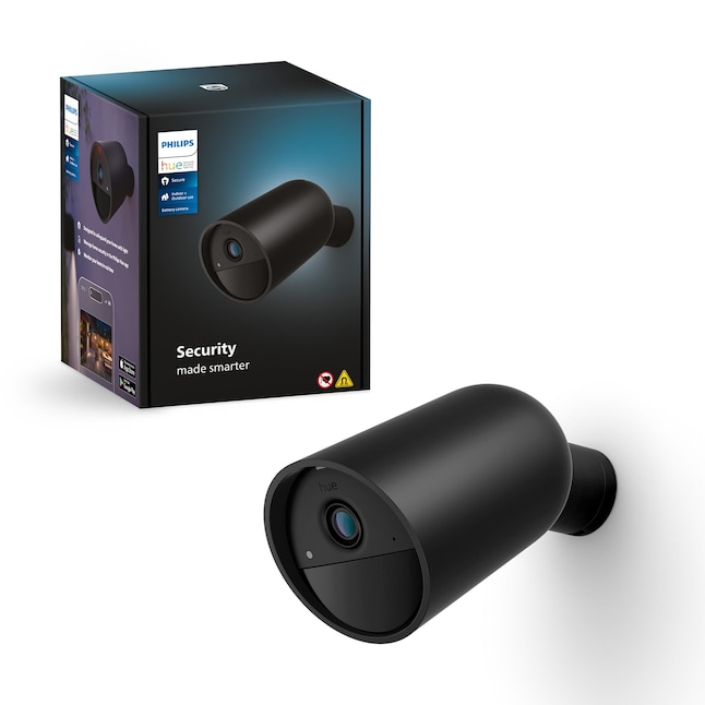 Philips Hue Security Indoor/Outdoor 1-Camera 1080P Battery-operated Bullet  Security Camera System in the Security Cameras department at
