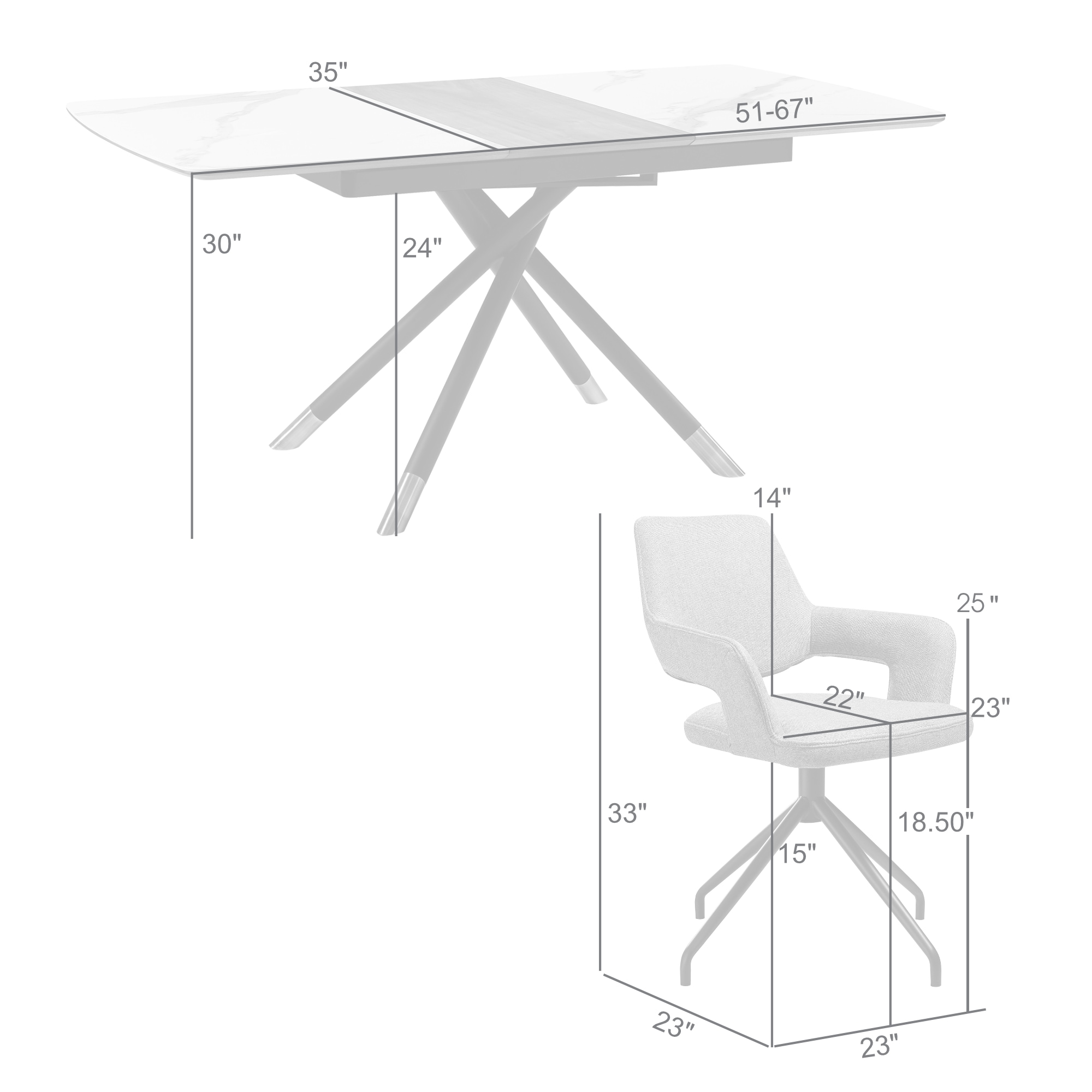 Armen Living SETALPE5GB Dining-Sets - View #7