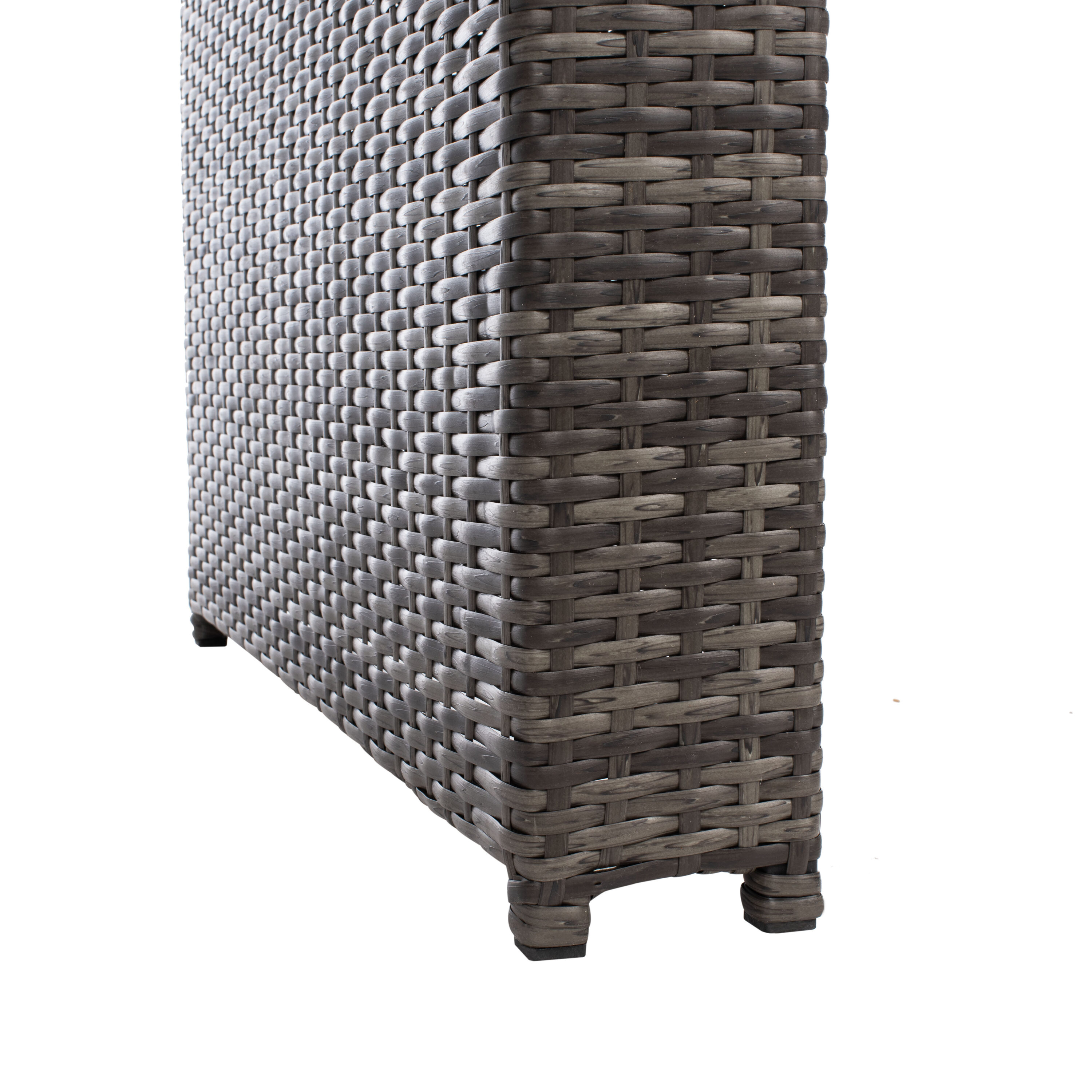 Hutton 7-Piece Gray Brown and White Outdoor Dining Set
