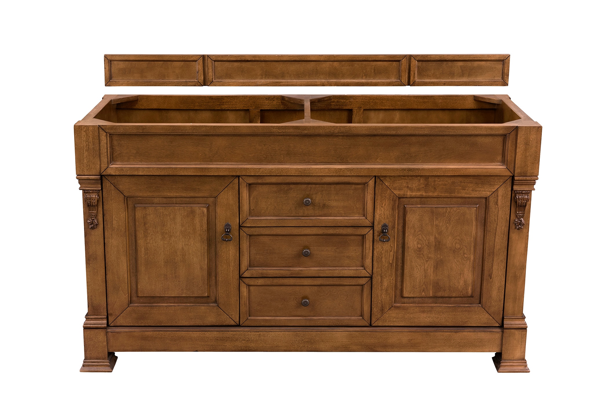 James Martin Vanities 147-114-5671 Brookfield 60-Inches Country Oak Bathroom Vanity Base Cabinet without Top
