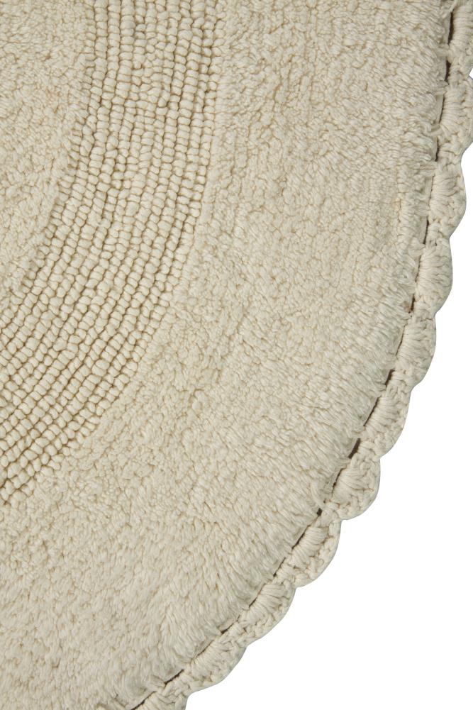 Saffron Fabs Cotton 36 in. x 24 in White Reversible Hand Crocheted