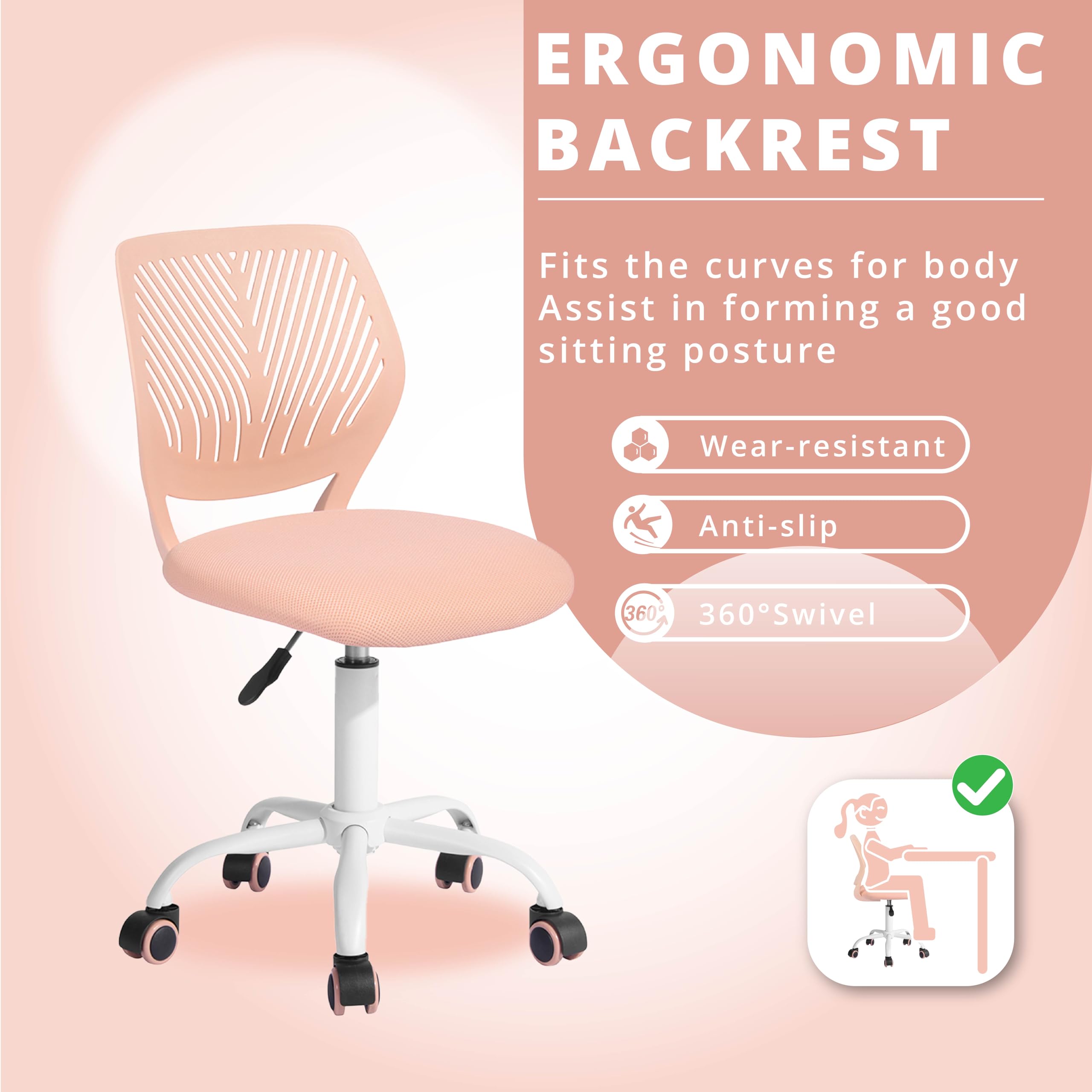 Homy Casa CARNATION ROSPY VNEW Office-Chairs - View #4