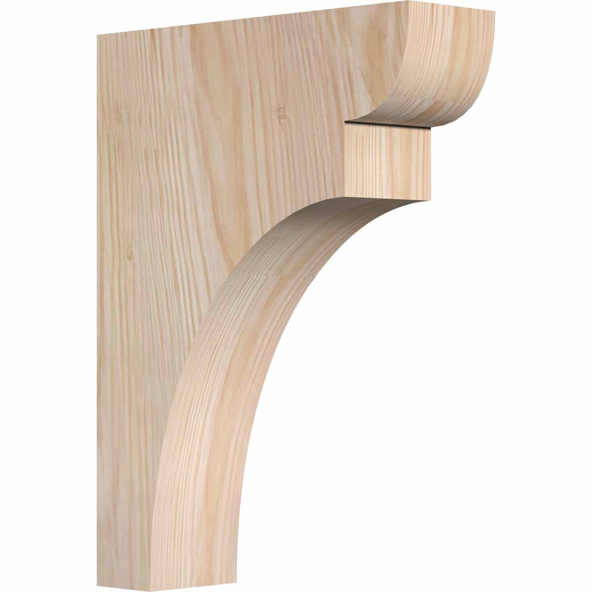 Ekena Millwork COR04X12X16YOR00SDF 3.5-in x 12-in x 16-in Yorktown Unfinished Douglas fir Wood Paintable/Stainable Corbel