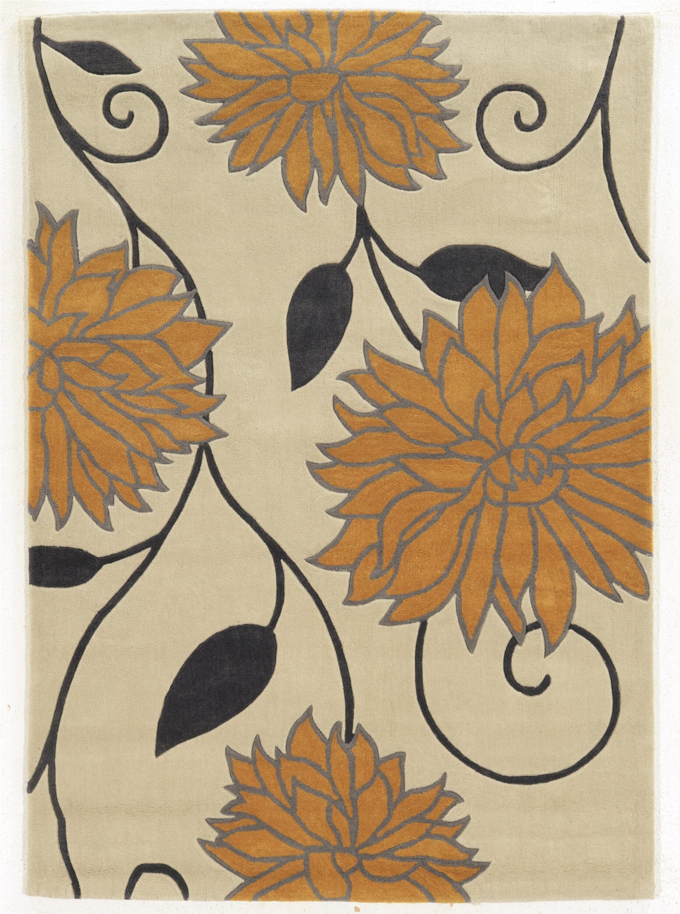 Linon RUG-TAF0781 Trio 8 X 10 (ft) Ivory Indoor Floral/Botanical Area Rug