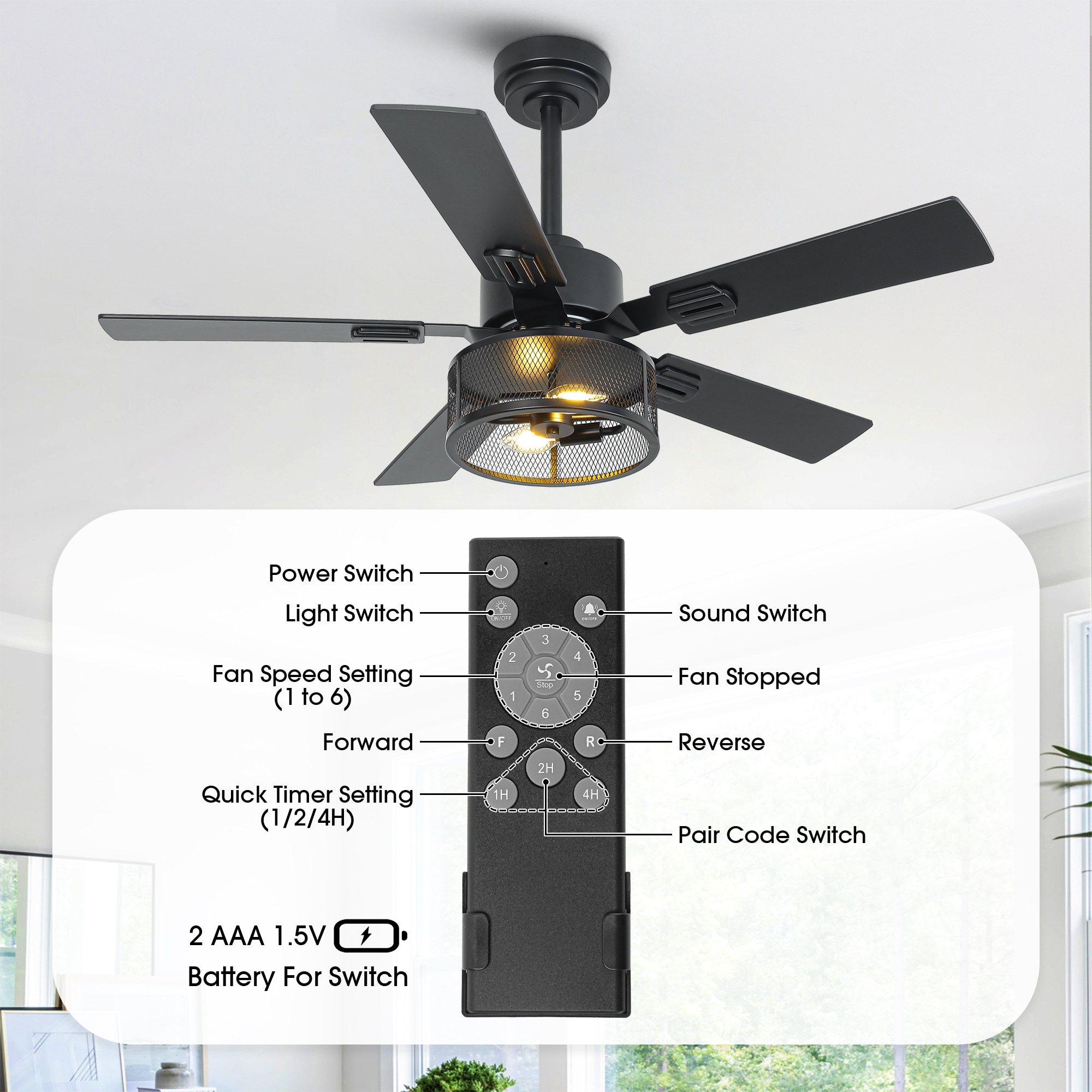VACZON VZA01A119BK Ceiling-Fans - View #4