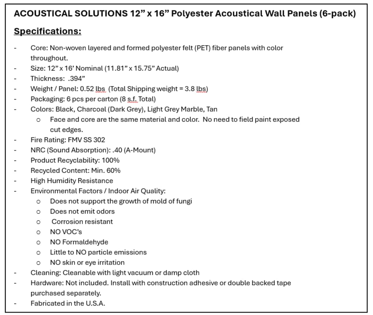 Acoustical Solutions 65008 Acoustic-Panels - View #5