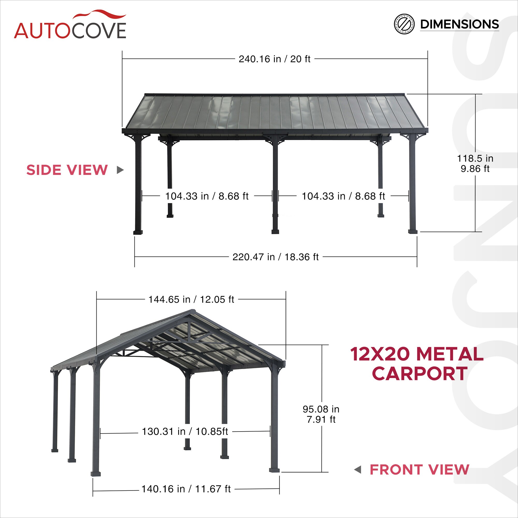 AUTOCOVE A110000400 Carport-Covers - View #6