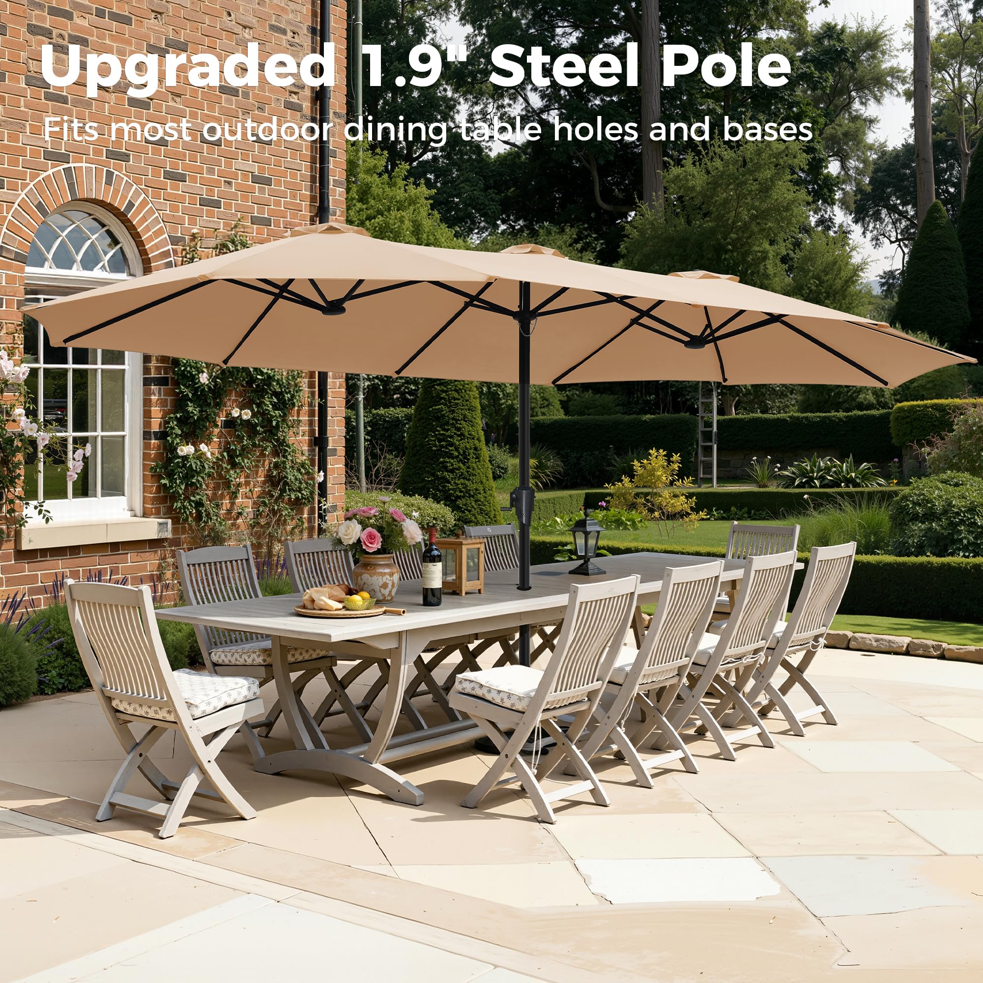 1/2 patio umbrellas California Umbrella Grove 7-1/2' Umbrella, Wood Pole, Sunbrella Achieve ultimate stability with the umbrellas sturdy base Misopily 15 ft Extra Large