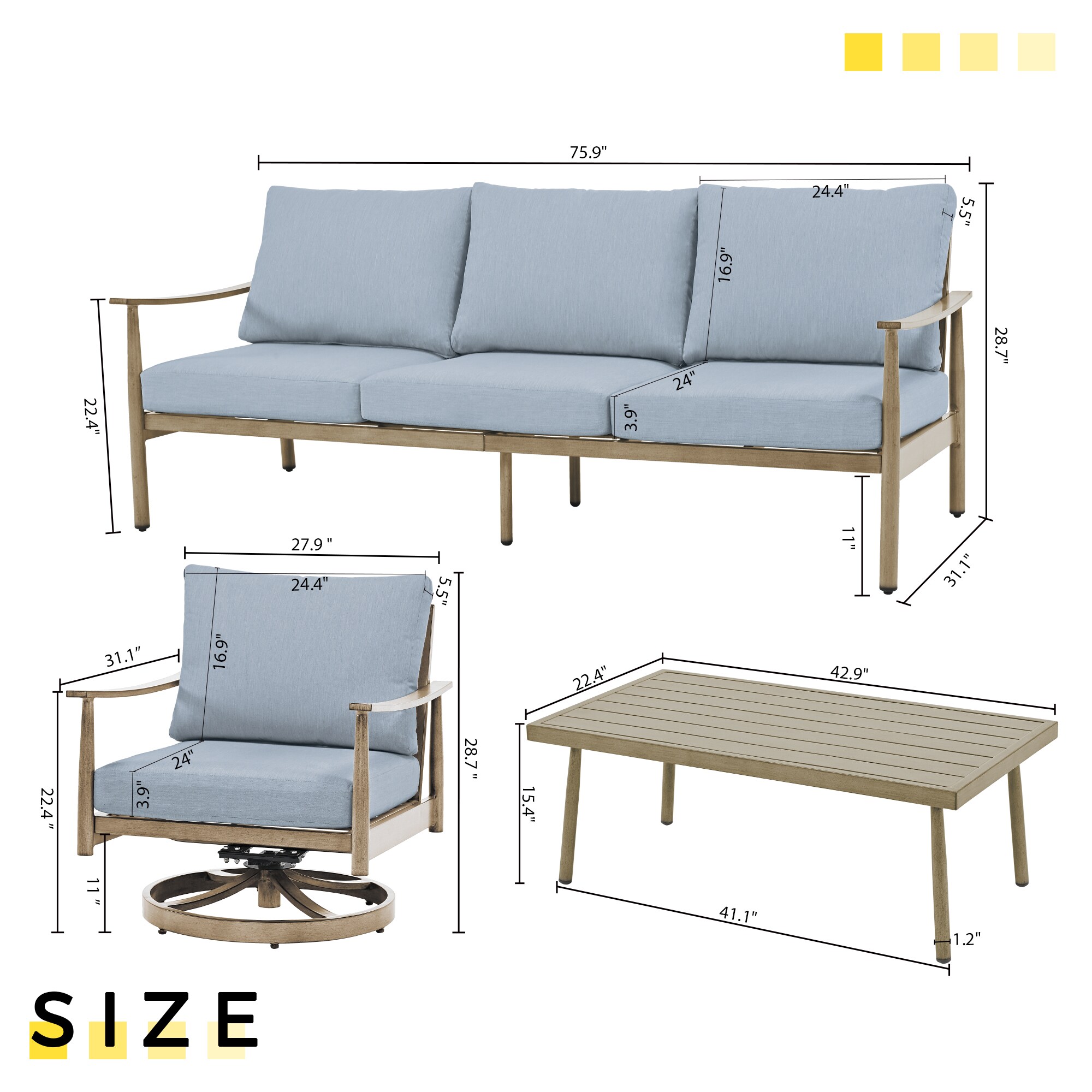 CP-SF4-ZL-B4-WL2 Patio-Conversation-Sets - View #2