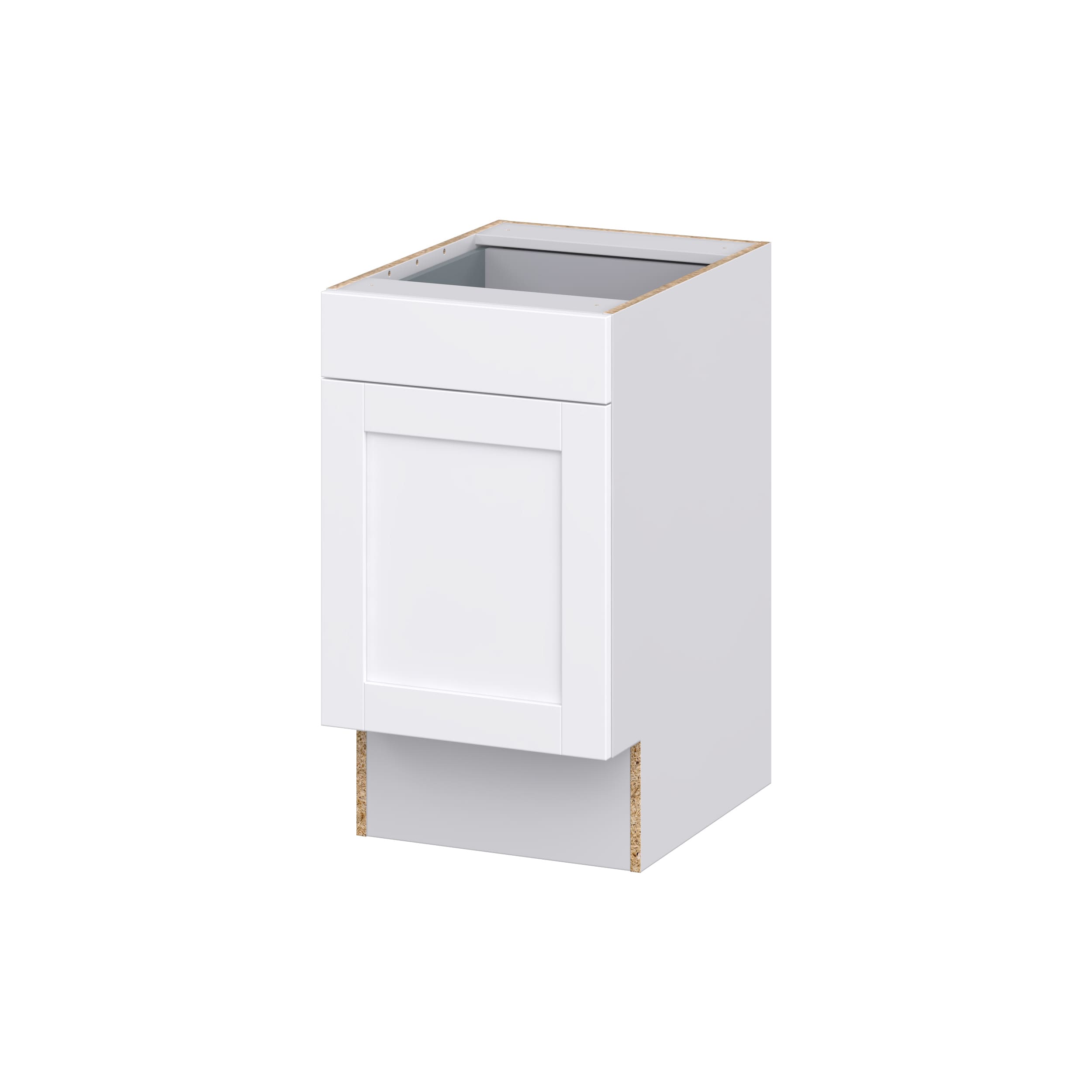 Hugo&Borg Rosemont 15-in W x 34.5-in H x 25-in D Glacier White 1-Drawer Base Fully Assembled Cabinet (Recessed Panel Shaker Style)