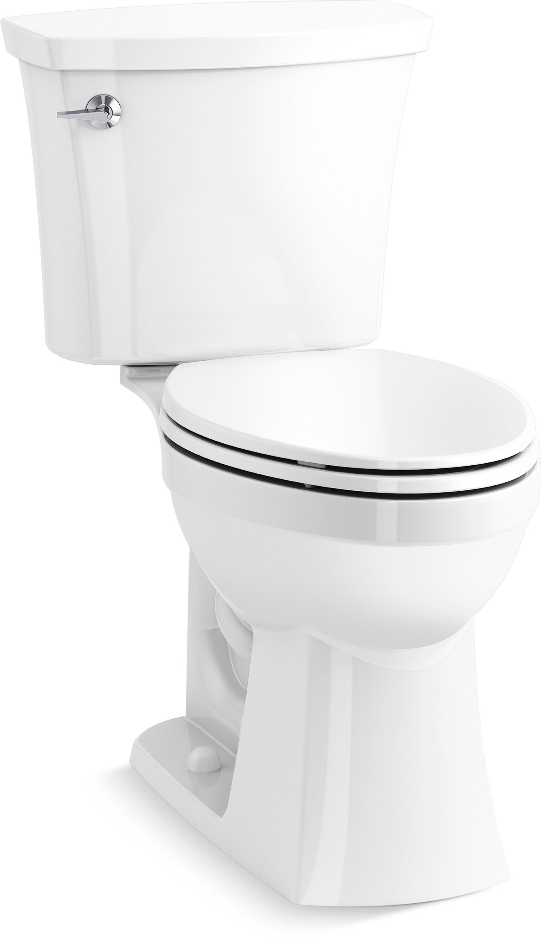 KOHLER Elliston White Elongated Chair Height 2-piece WaterSense Soft Close Toilet 12-in Rough-In 1.28-GPF