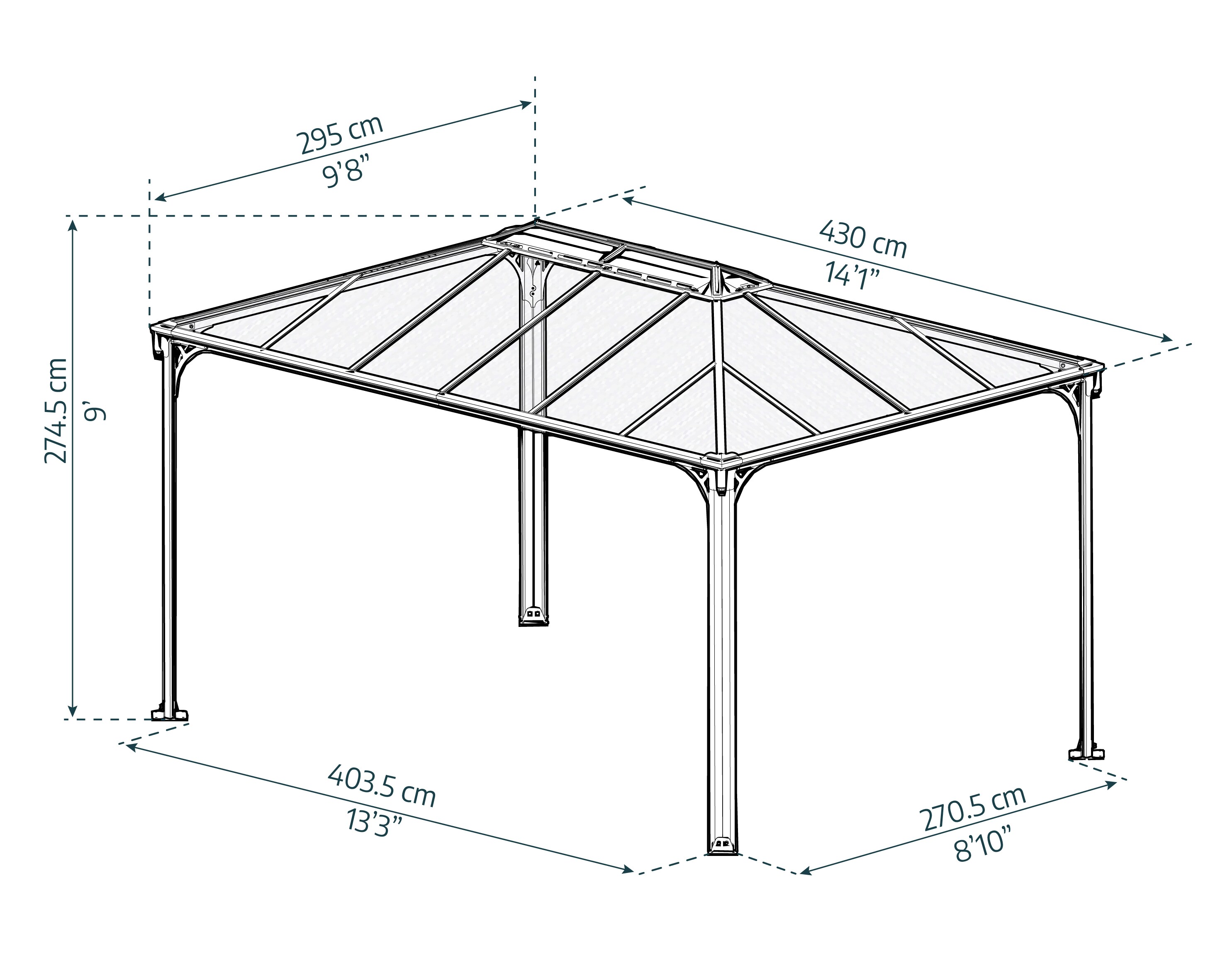 Canopia by Palram 702564 Wood-Resin-Gazebos - View #3