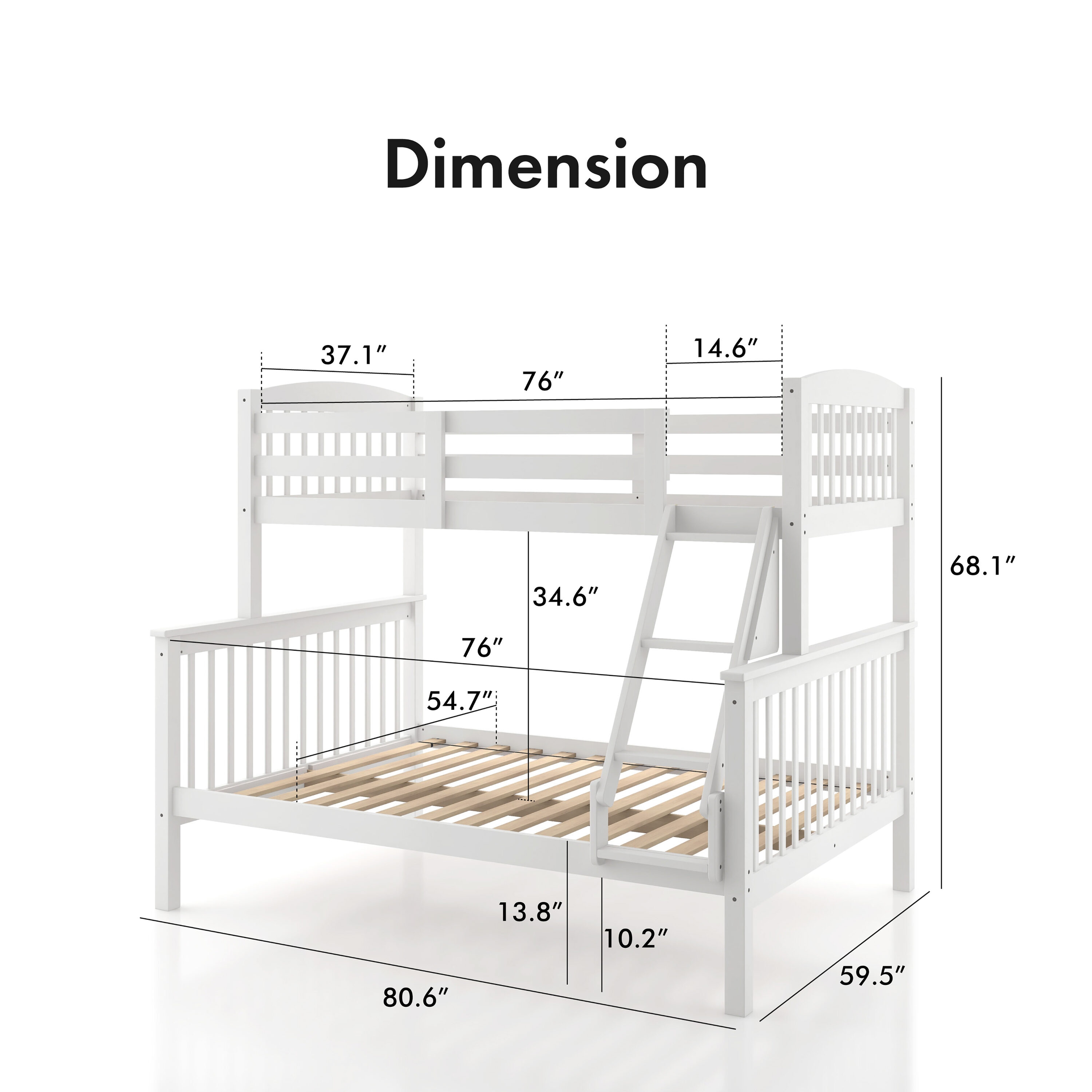 Furniture of America 005L-BK001WH Bunk-Beds - View #3