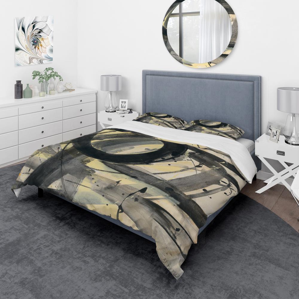 Designart BED30635-T 3 -Piece Black Twin Duvet cover Set