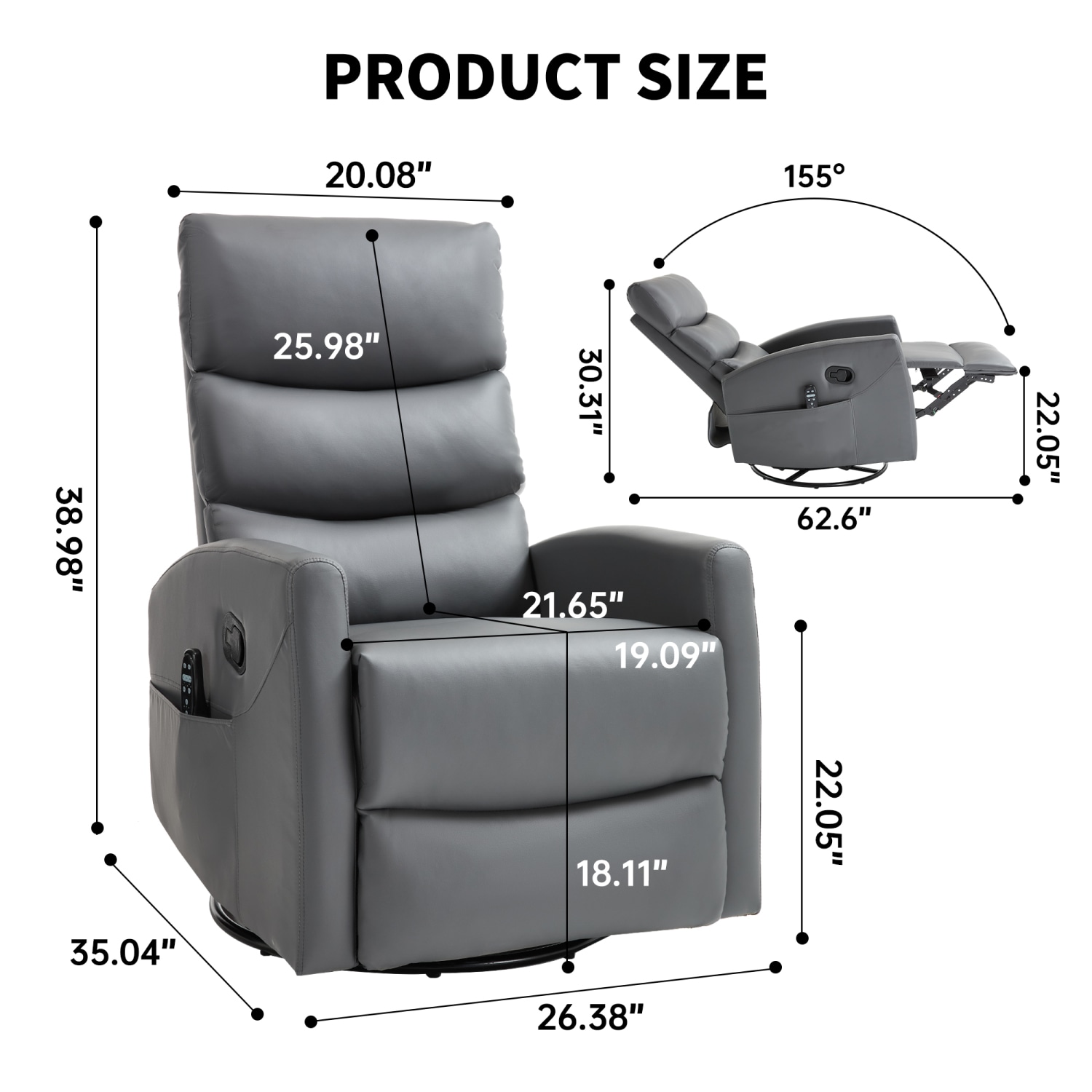 Streamdale Furniture W3224P322245 recliners - View #8