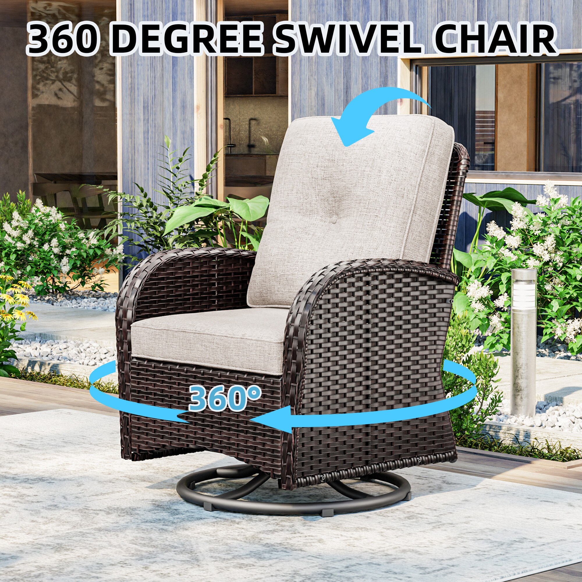 Gardenbee 2M65M66M67-BGE Patio-Conversation-Sets - View #6