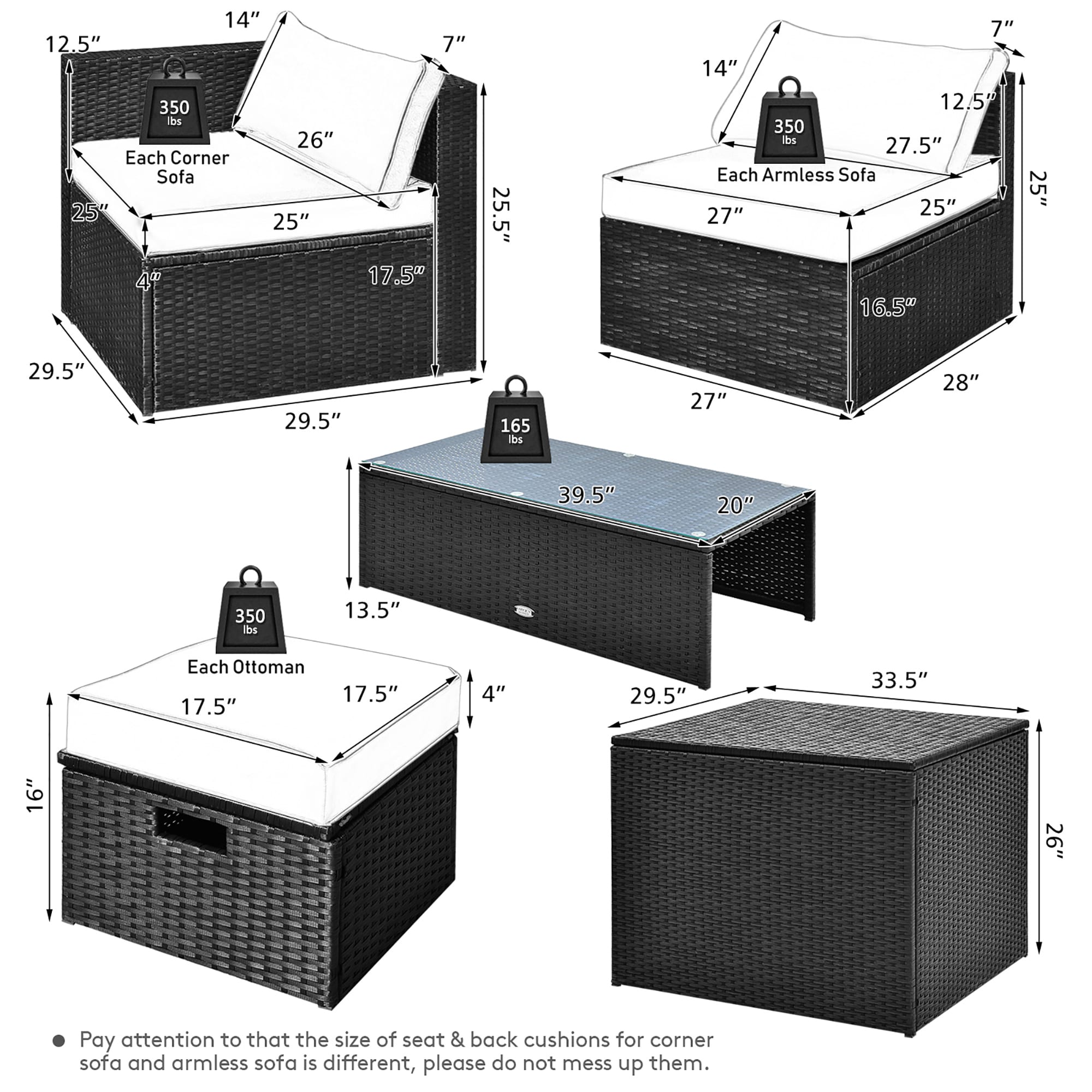 Costway LWS00838 Patio-Conversation-Sets - View #2