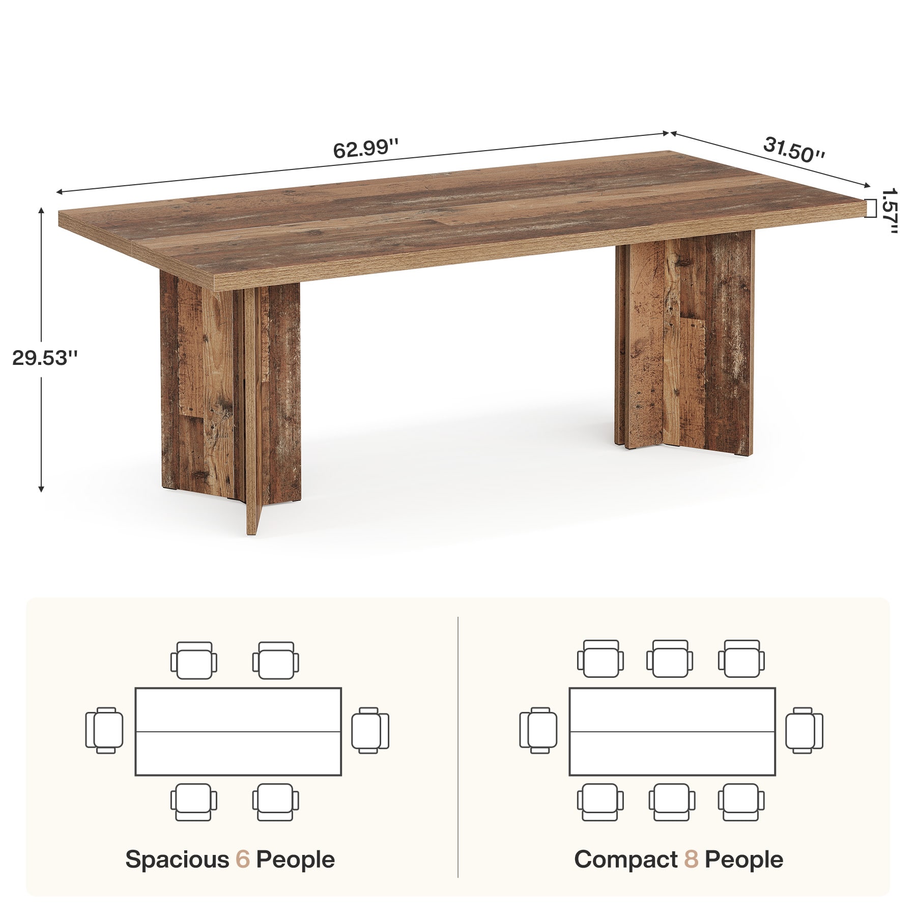 Tribesigns LWOYJL-1154YY Office-Tables - View #6