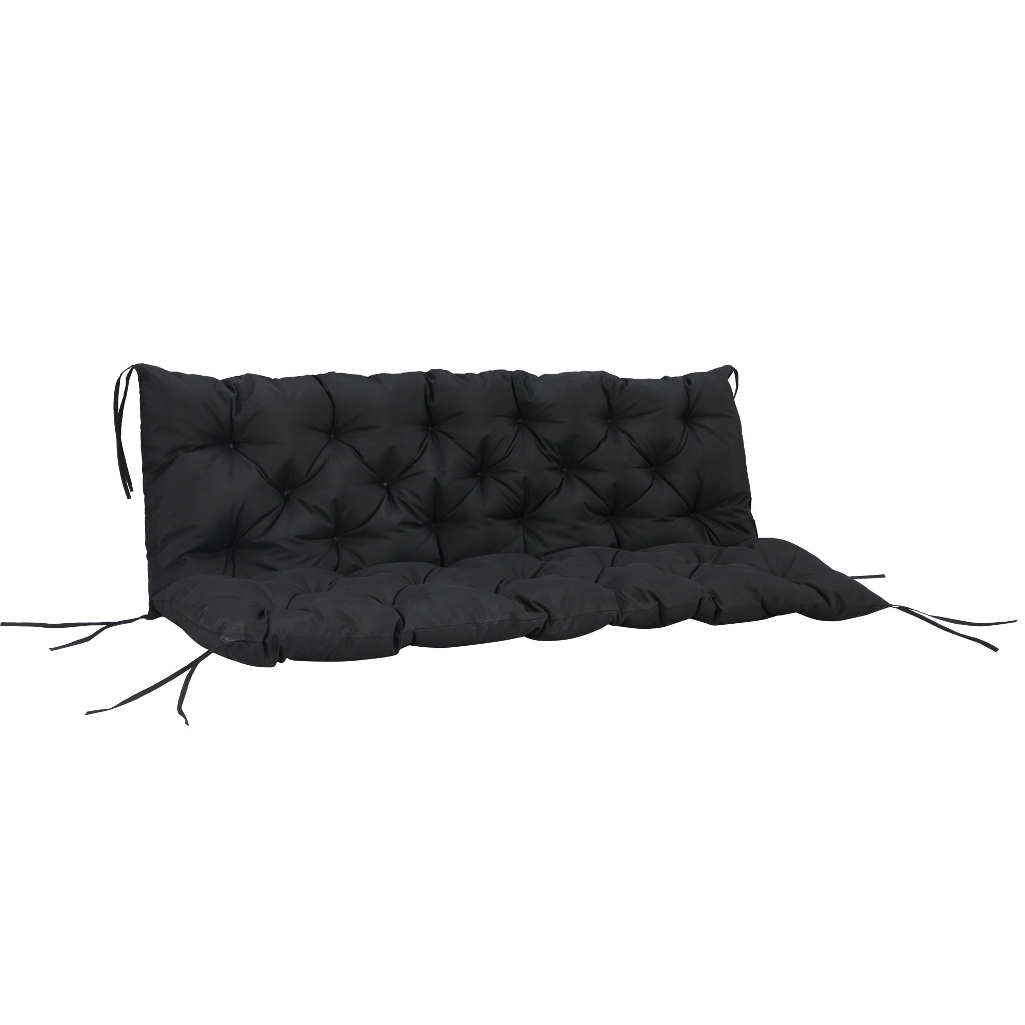 LIVIZA GAZ-SEN25PS20B 59-in x 38.5-in Black Patio chair cushion