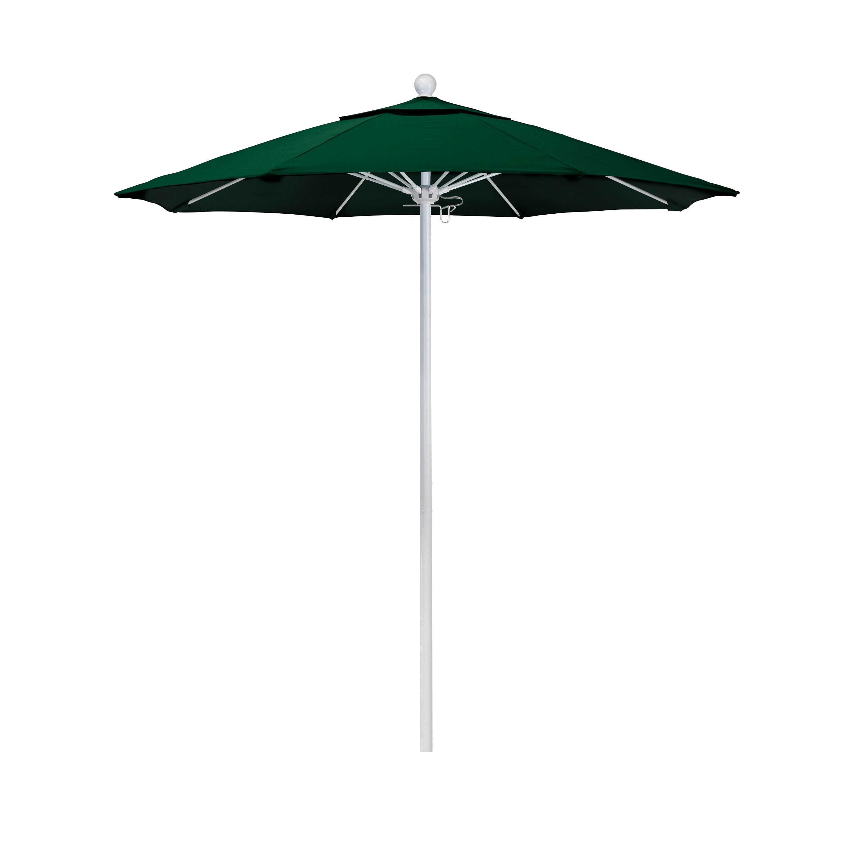 7.5-ft Aluminum Octagon Forest Green No-tilt Market Patio Umbrella Stainless Steel | - California Umbrella ALTO758170-5446