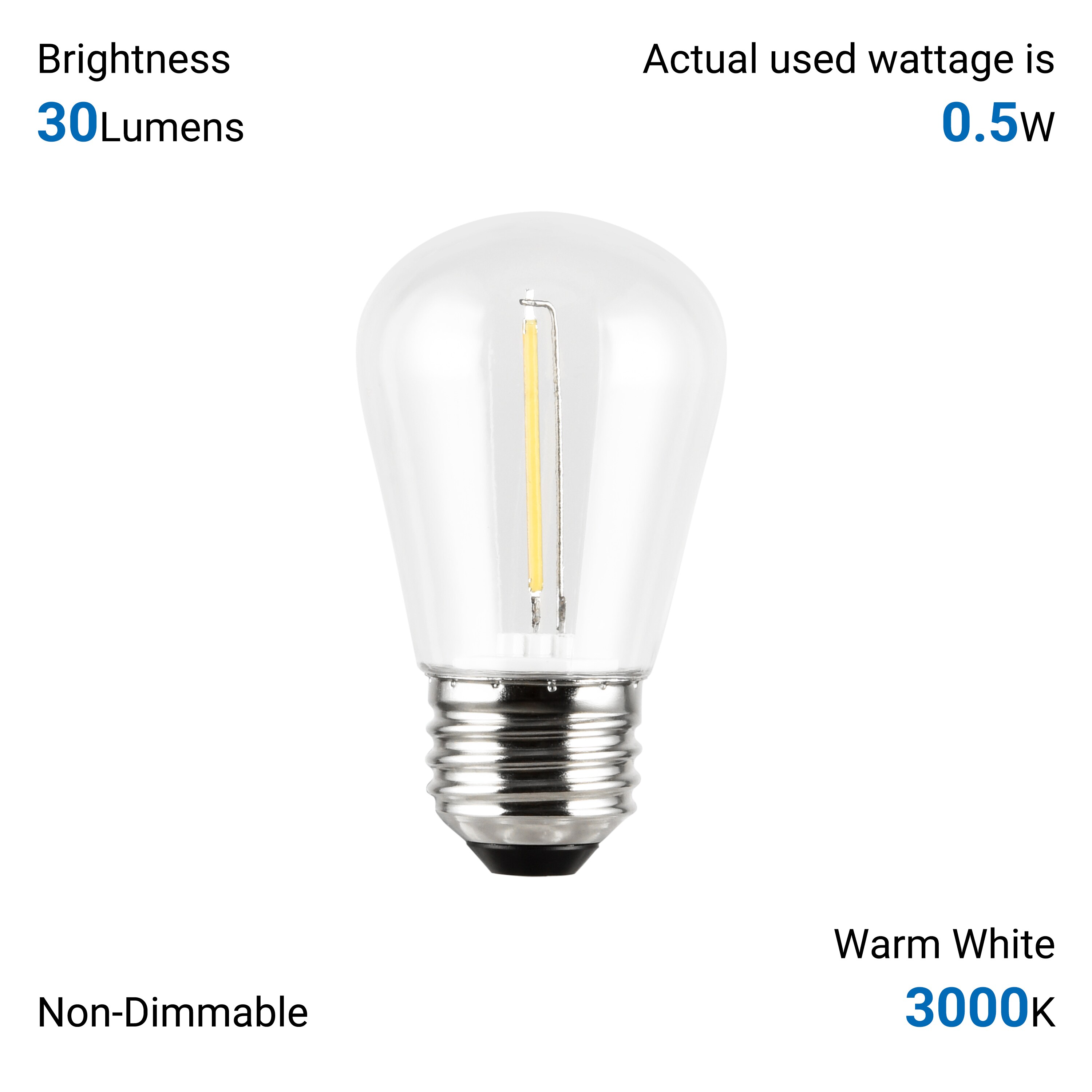 Project Source S140.5WCLPC30K18PK String-Light-Bulbs-Fuses - View #4