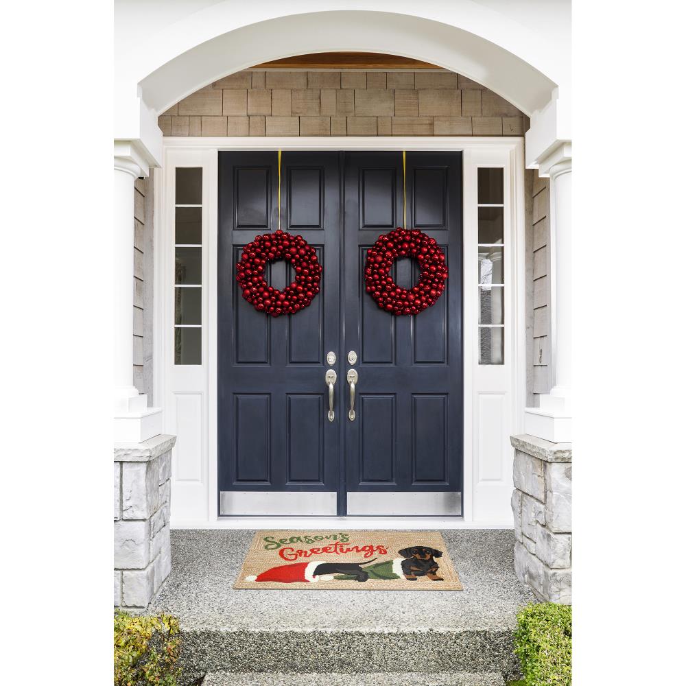 Liora Manne 2-ft x 3-ft Neutral Rectangular Indoor or Outdoor Decorative Winter  Door Mat in the Mats department at