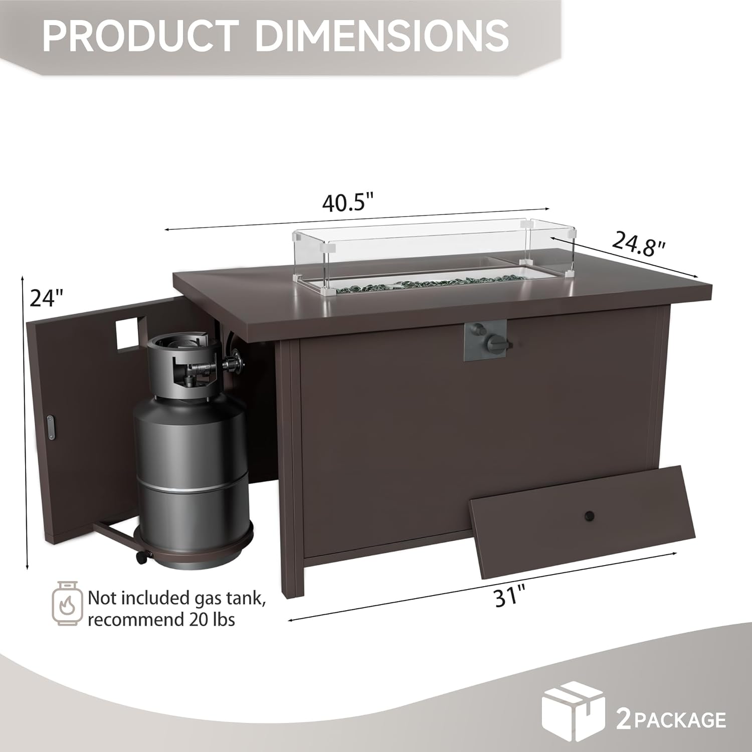 Damerin HL36Q Outdoor-Gas-Fireplaces - View #2