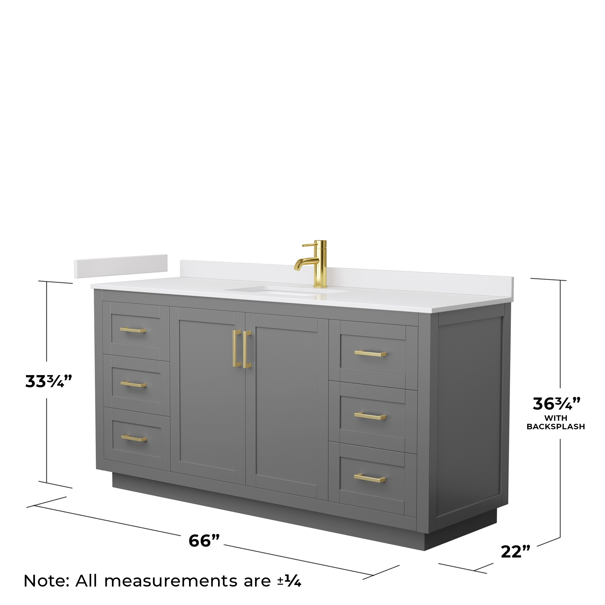Wyndham Collection WCF292966SGGWCUNSMXX Bath-Vanity-Combo - View #5