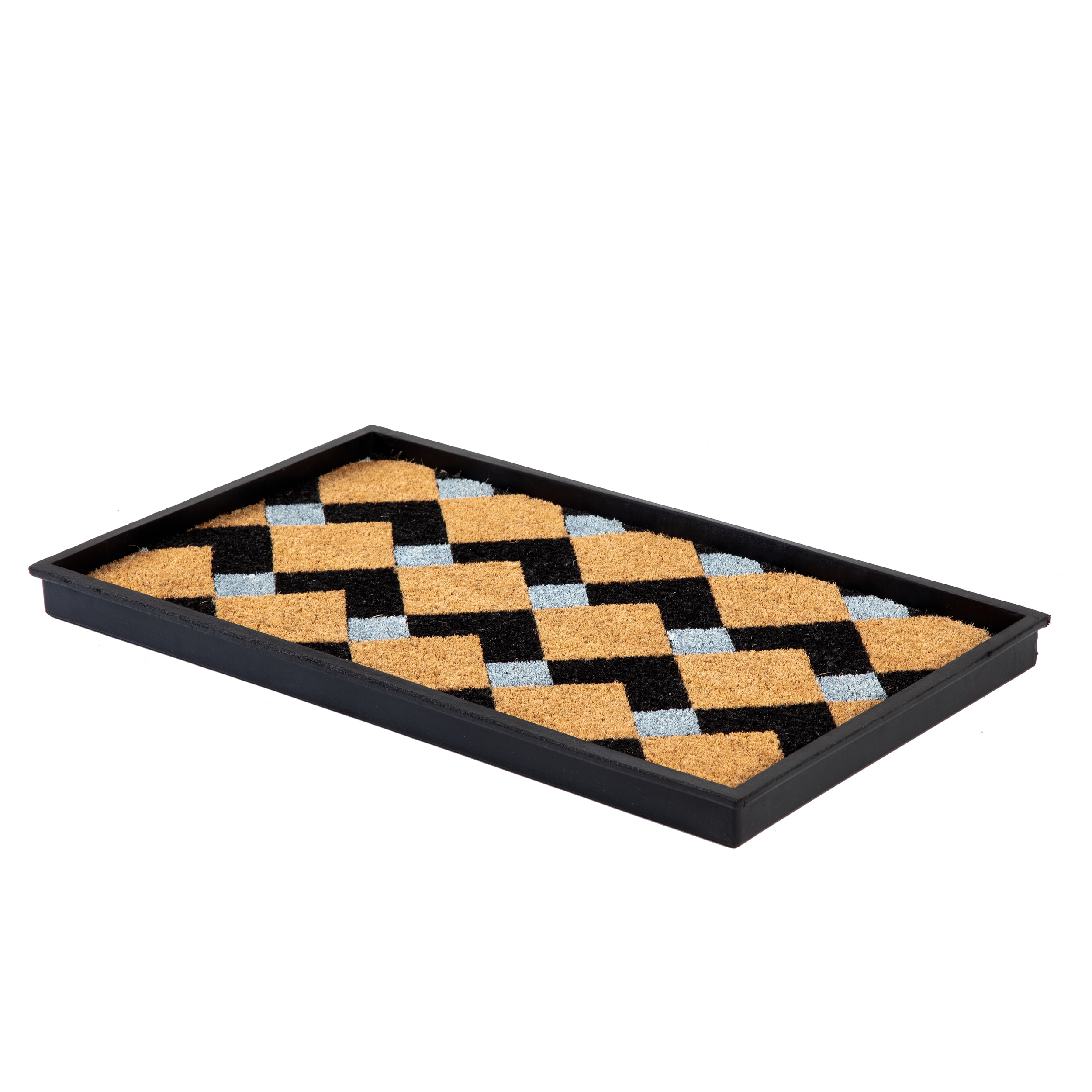 Anji Mountain AMB0BT2F-011 2 x 24.5-in Brown and Black Coir/Rubber Non-Slip Grip Indoor or outdoor Decorative Boot Tray