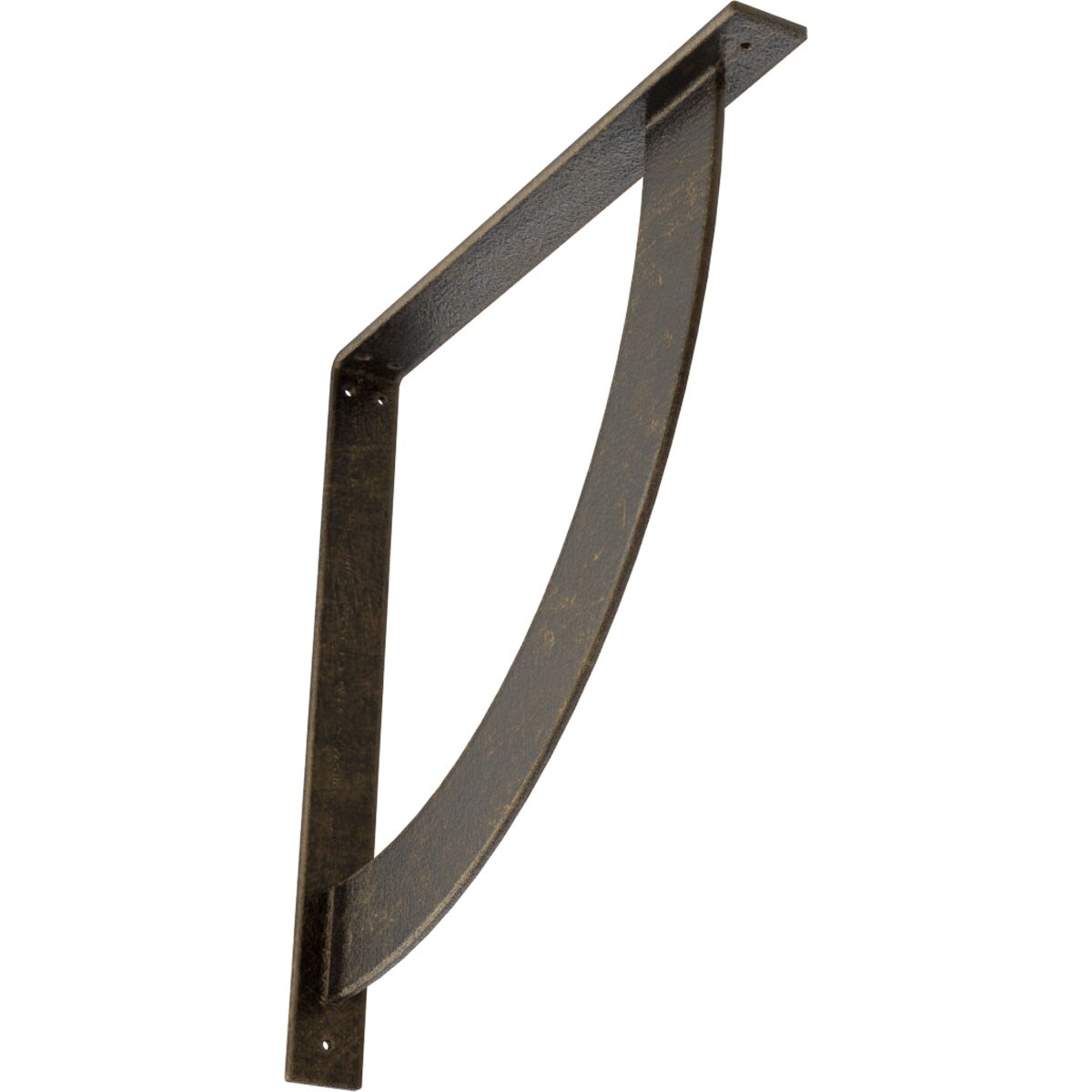 Ekena Millwork BKTM02X20X20BUAPG Bulwark 20-in x 2-in x 20-in Antique gold Steel Mounting bracket