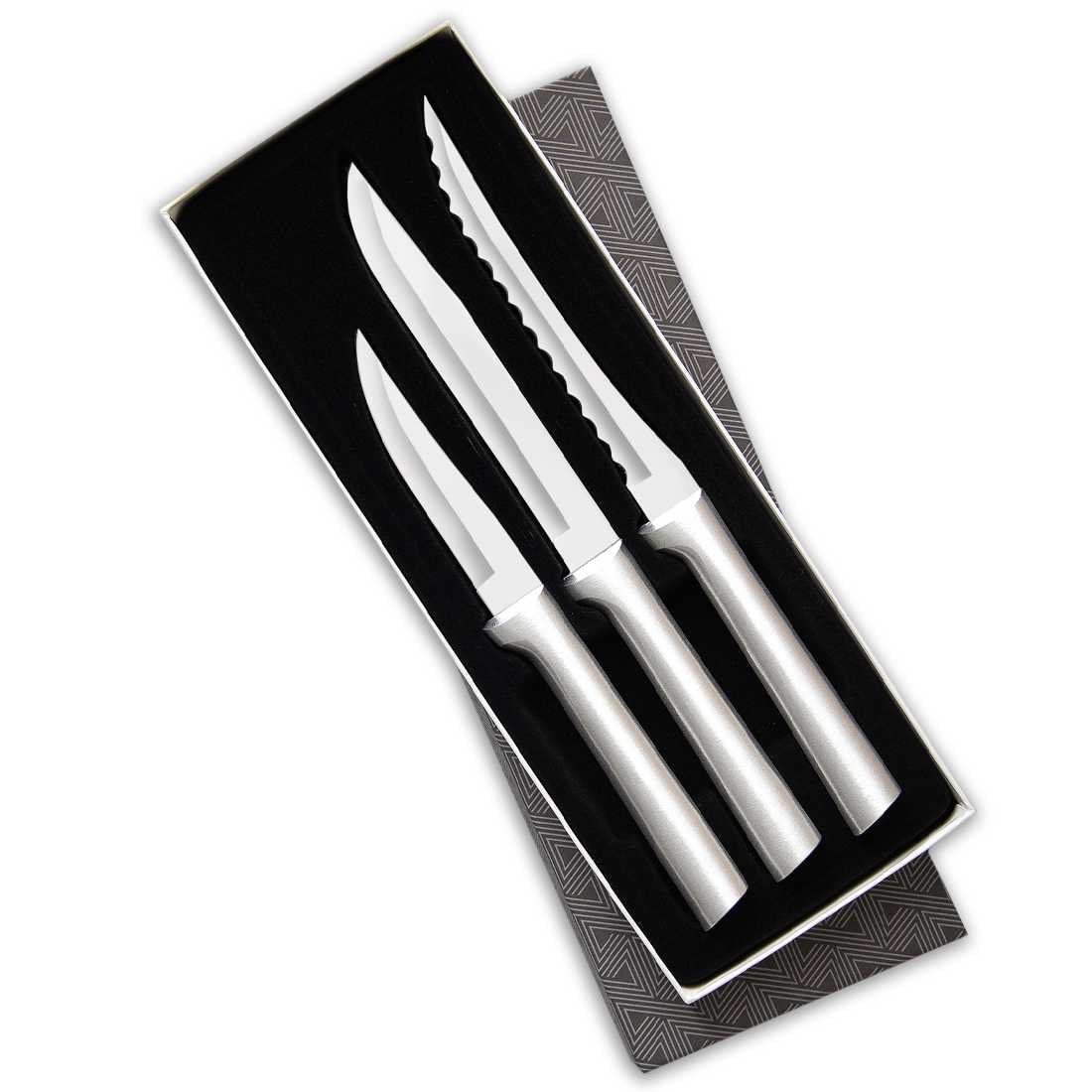 Lehman's - Rada Kitchen Knives Boxed Set - 3 Piece Cook’s Choice Gift Set - Heavy Duty Paring Kni...
