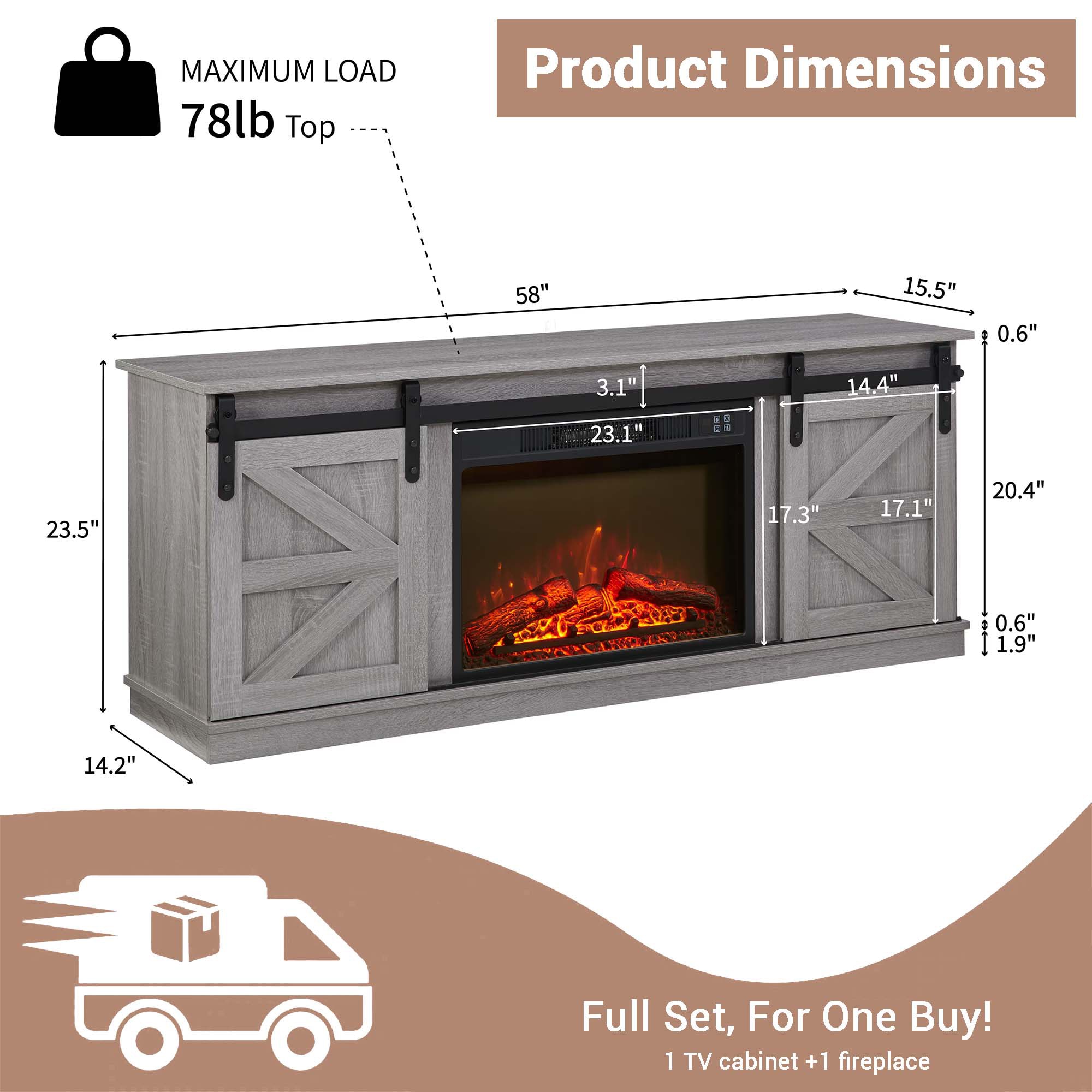 Fun Orange FUN25EF23 Electric-Fireplaces - View #7