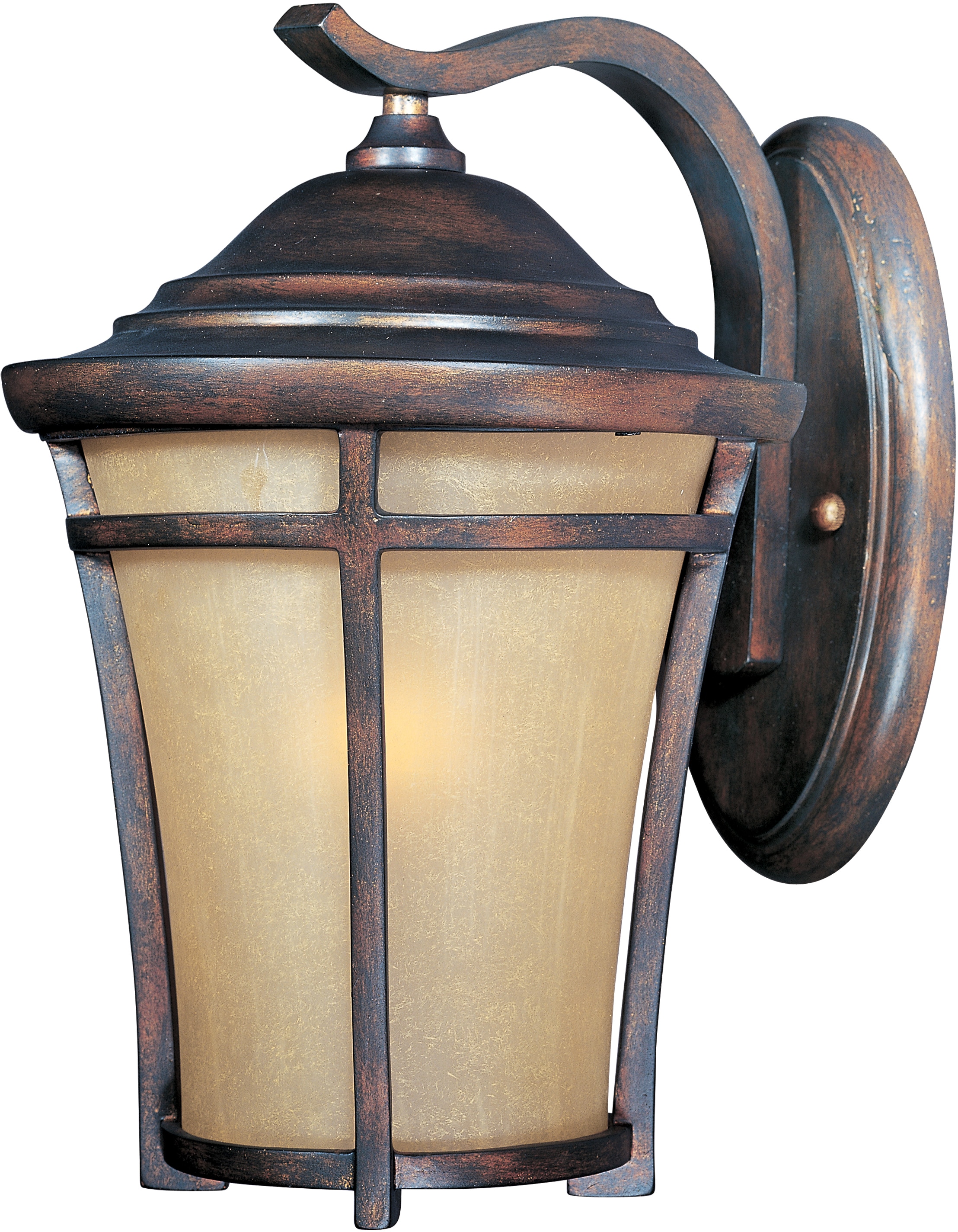 Maxim Lighting 40163GFCO Balboa VX 1 -Light 11.5-in H Distressed Brown Hardwired Outdoor Wall Light