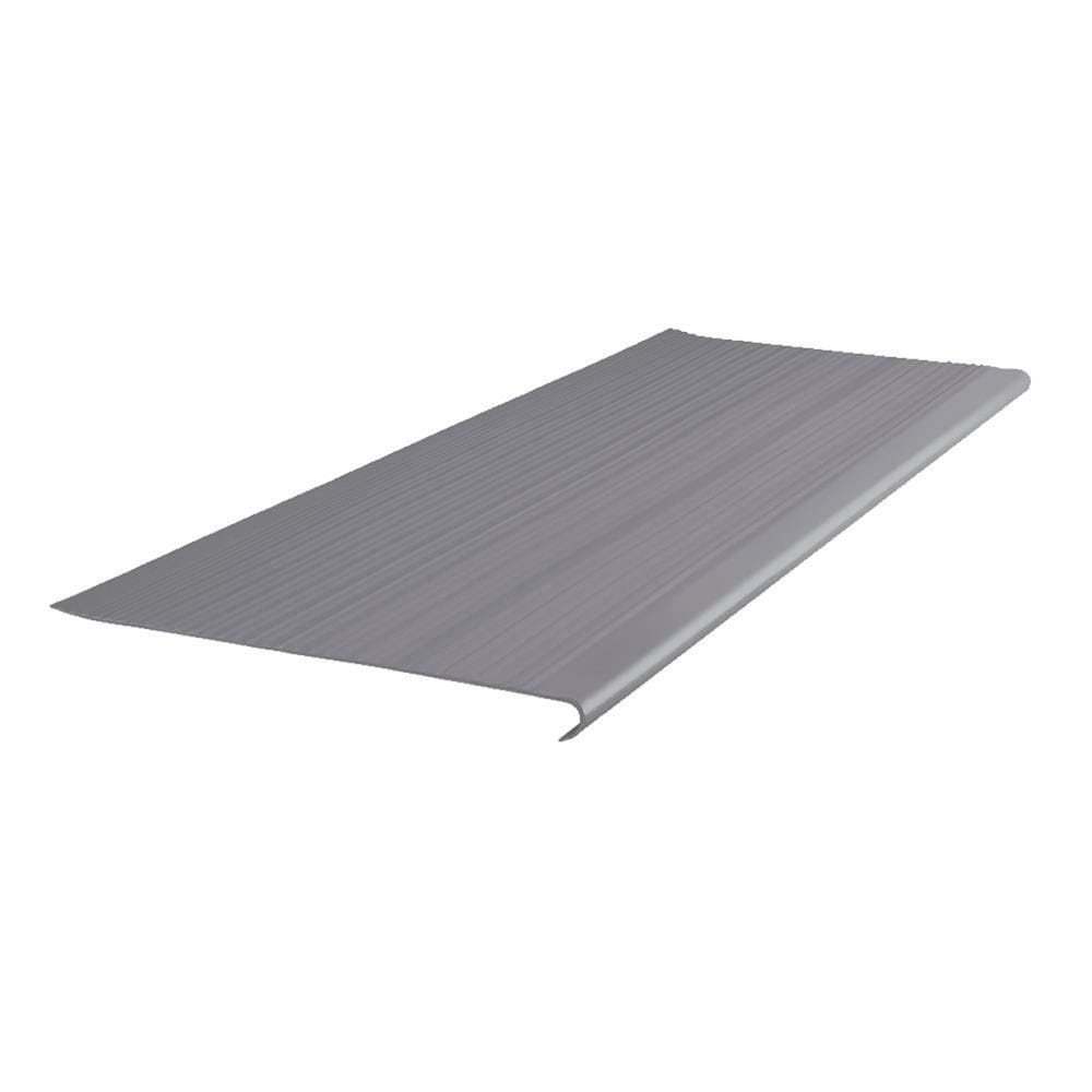 Flexco 48VTR00P364 VT Series 48-in x 12.25-in x 0.125-in Greystone Vinyl Eased edge Stair Tread