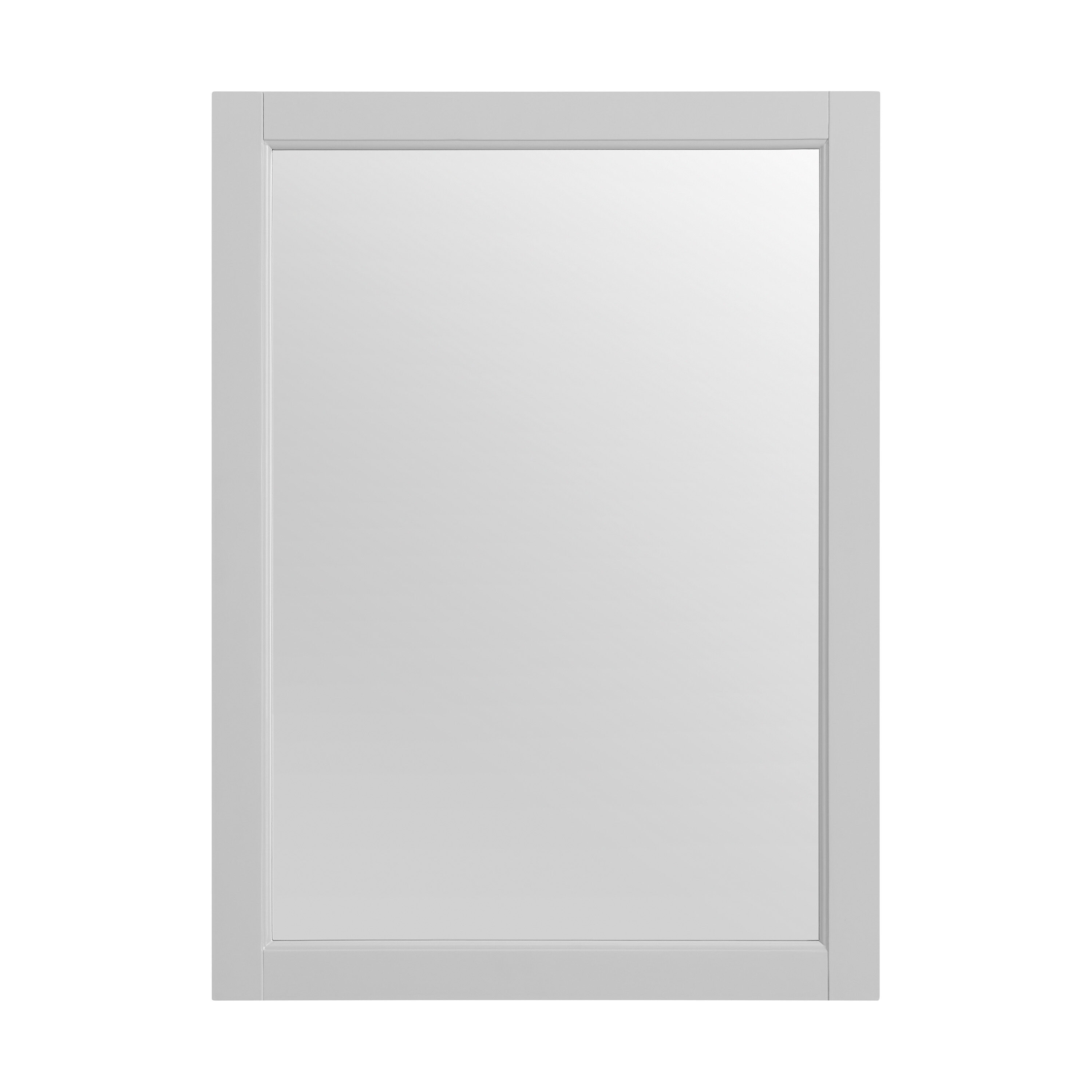 Style Selections 1211MR-22-242 Cromlee 22-in x 30-in Framed Bathroom Vanity Mirror (Light Gray)