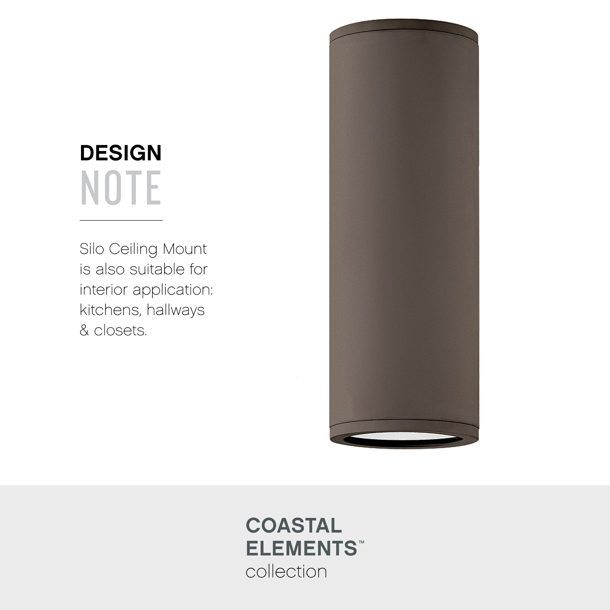 Architectural Bronze Cylinder 2-Light LED Outdoor Wall Mount