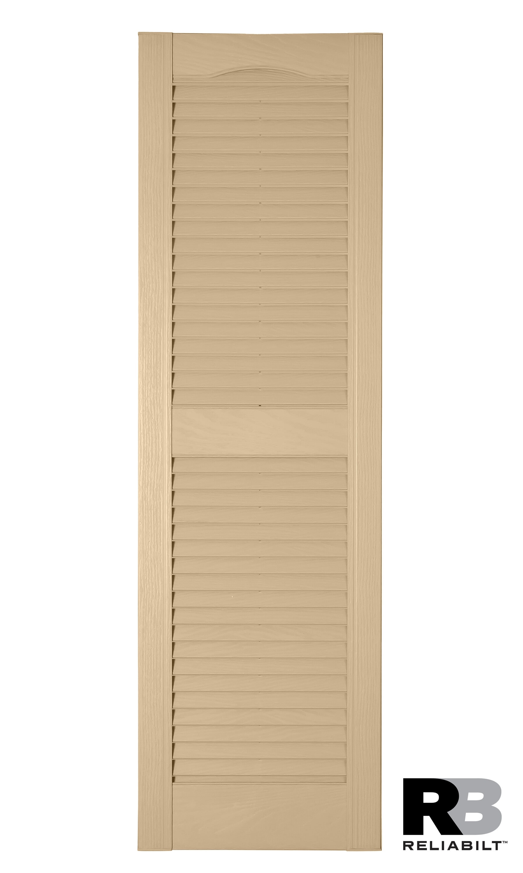 RELIABILT LVRCT1454011 14.5-in W x 54-in H Sandalwood Louvered Polypropylene Exterior Shutters ( 2 -Pack )