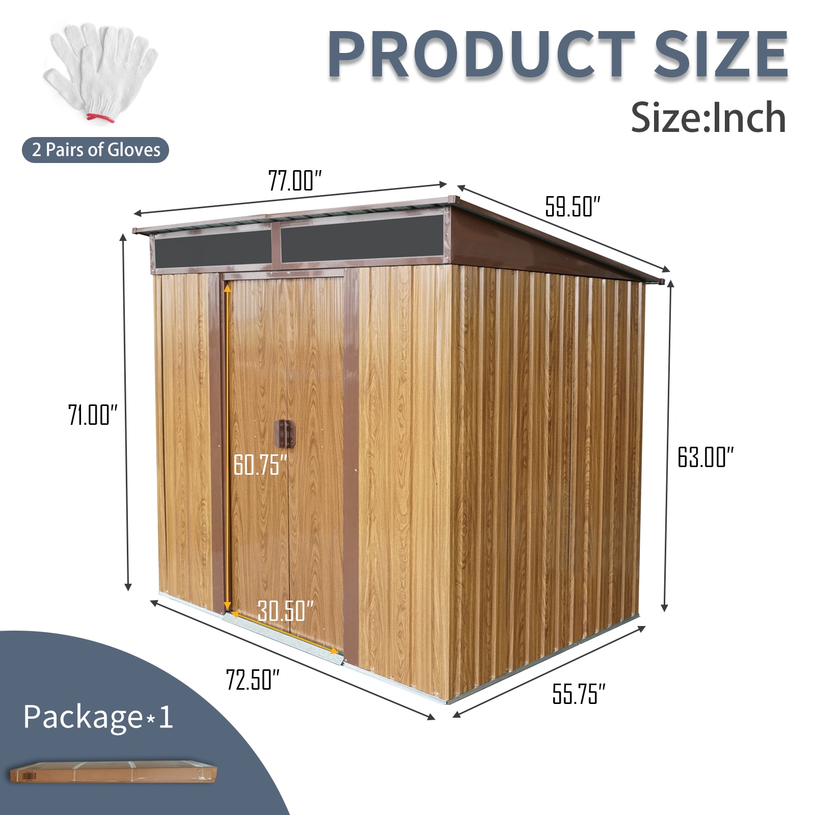 Xspracer ML-OS289WP Metal-Storage-Buildings-Sheds - View #2