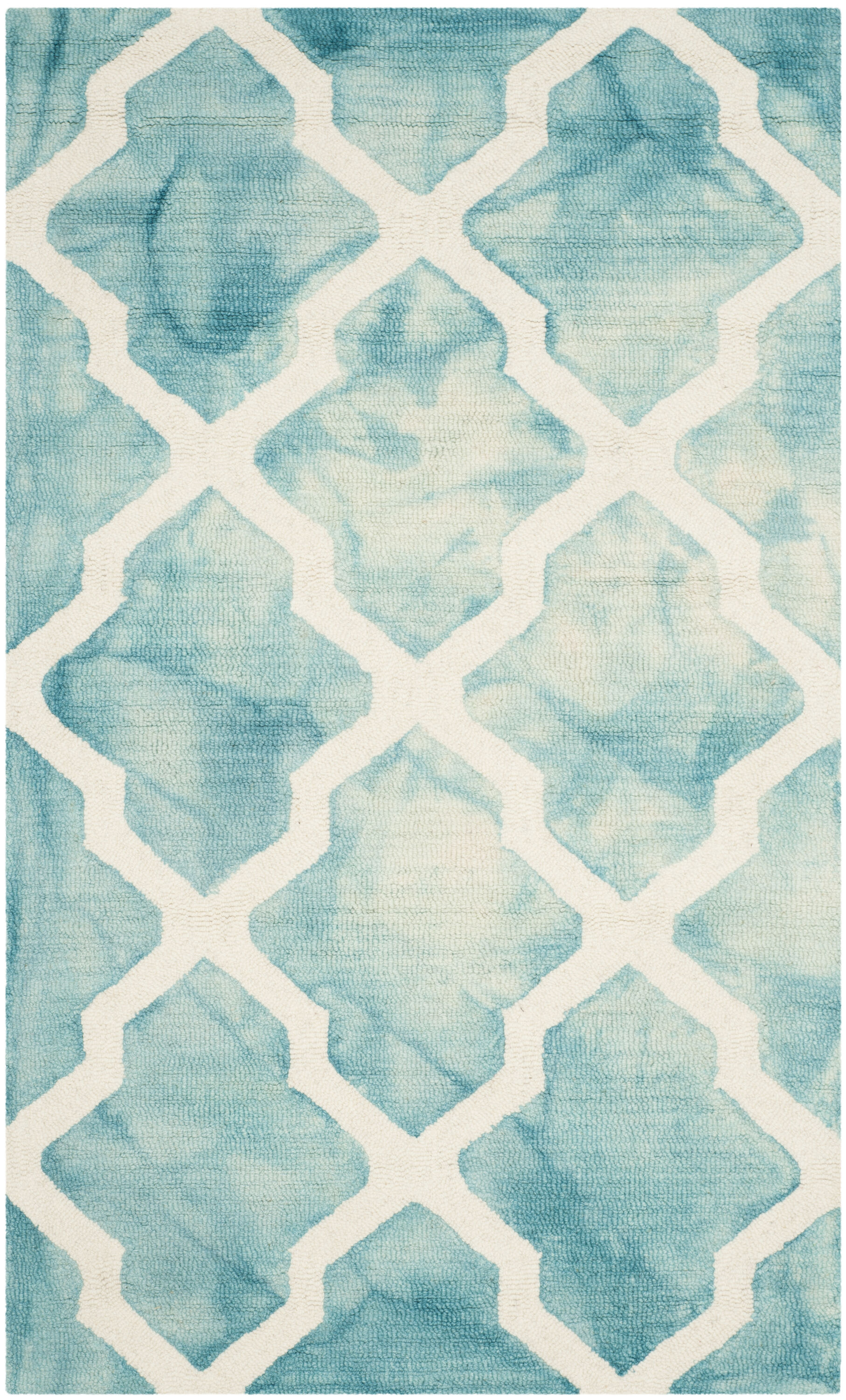 Handmade Ivory Wool Rectangular Tufted Area Rug - 3' x 5'
