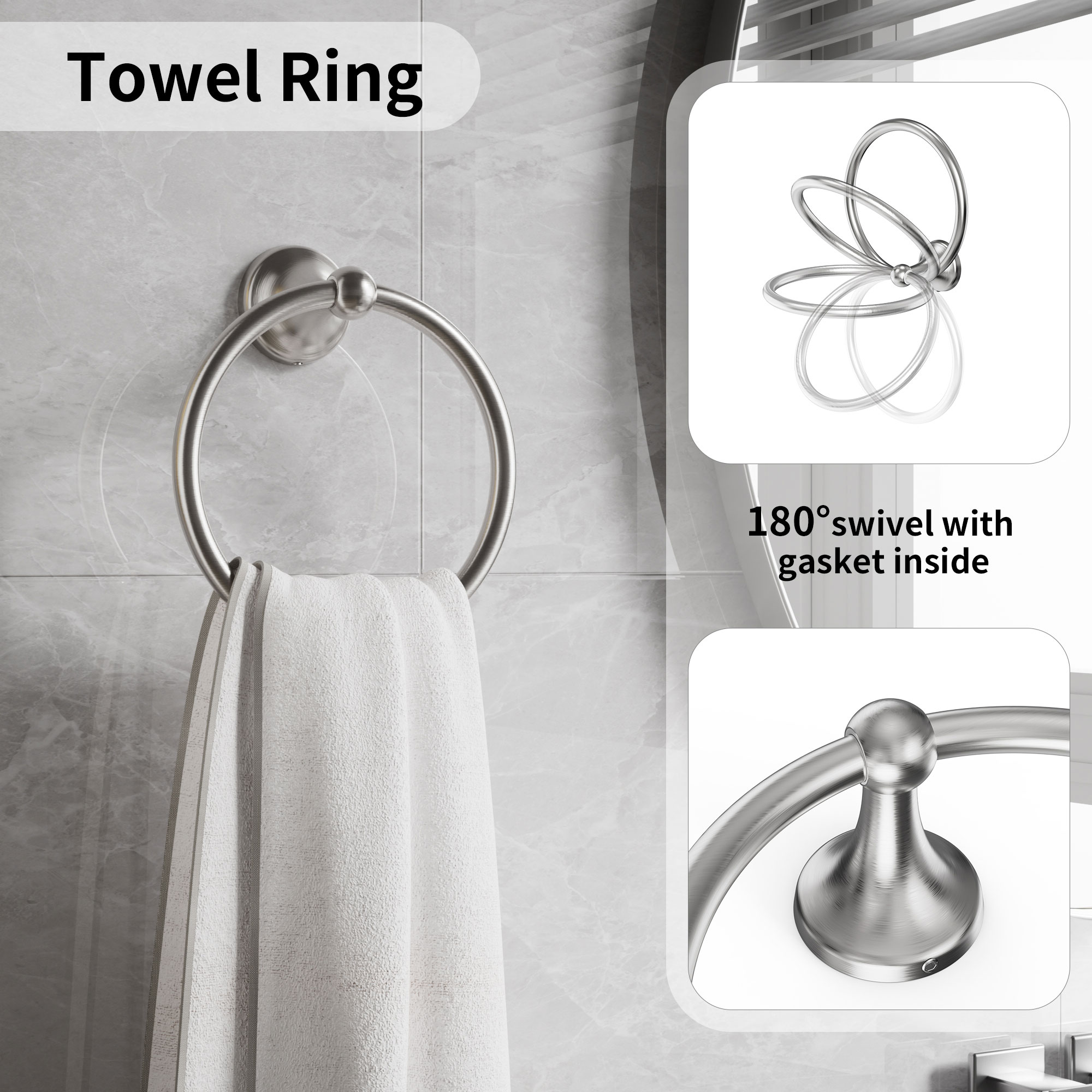 PAIHOME LS-BHS-CBN-4-3P Bathroom-Accessories - View #6