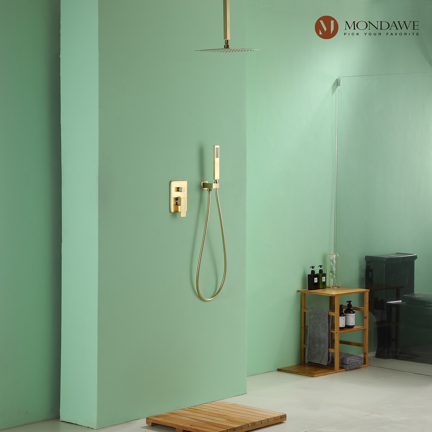 Mondawe WF6640-10BG Showerhead-Bar-Panels - View #3