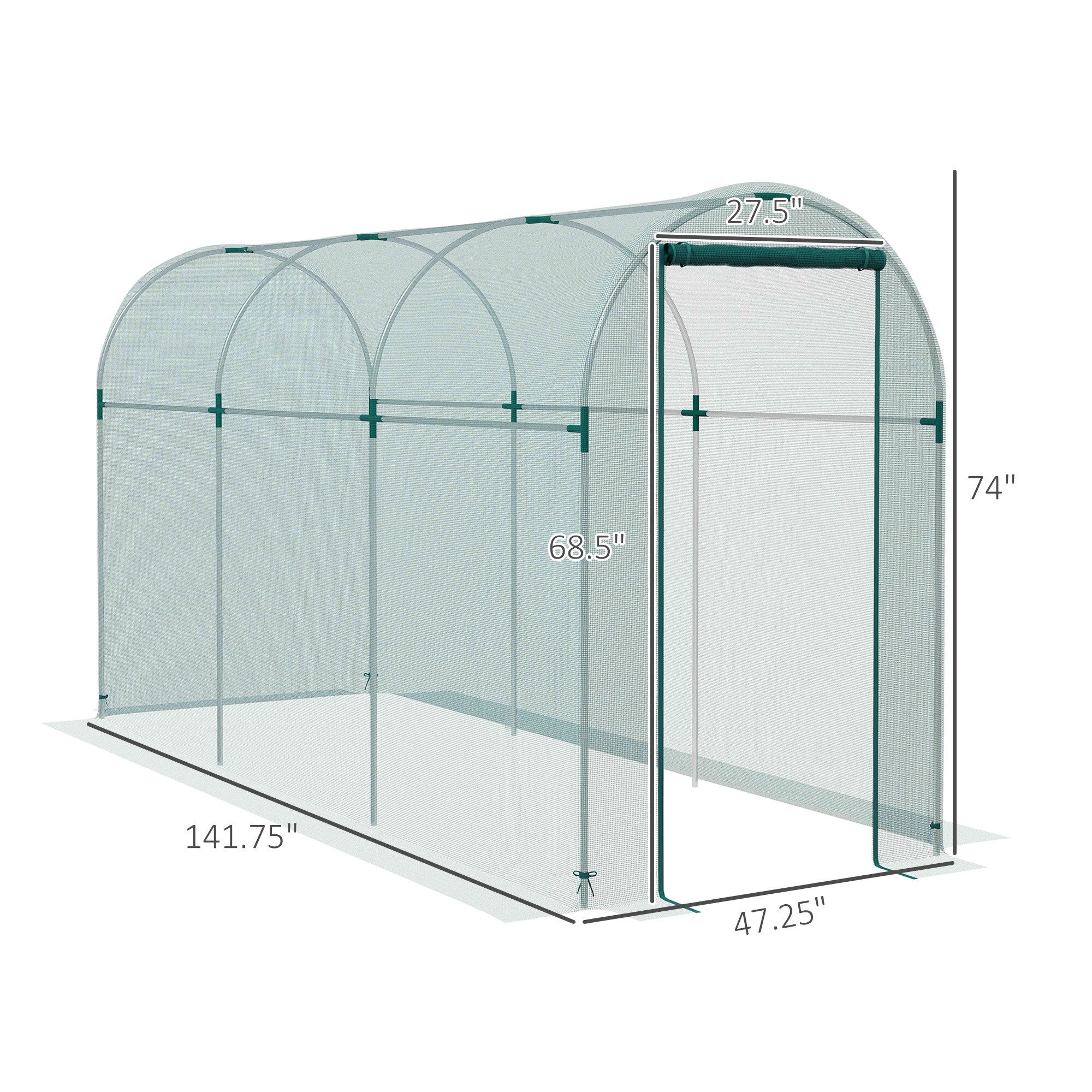 MaseiKar Galvanized Steel Crop Cage (141x47x74 in) - Plant Protection ...