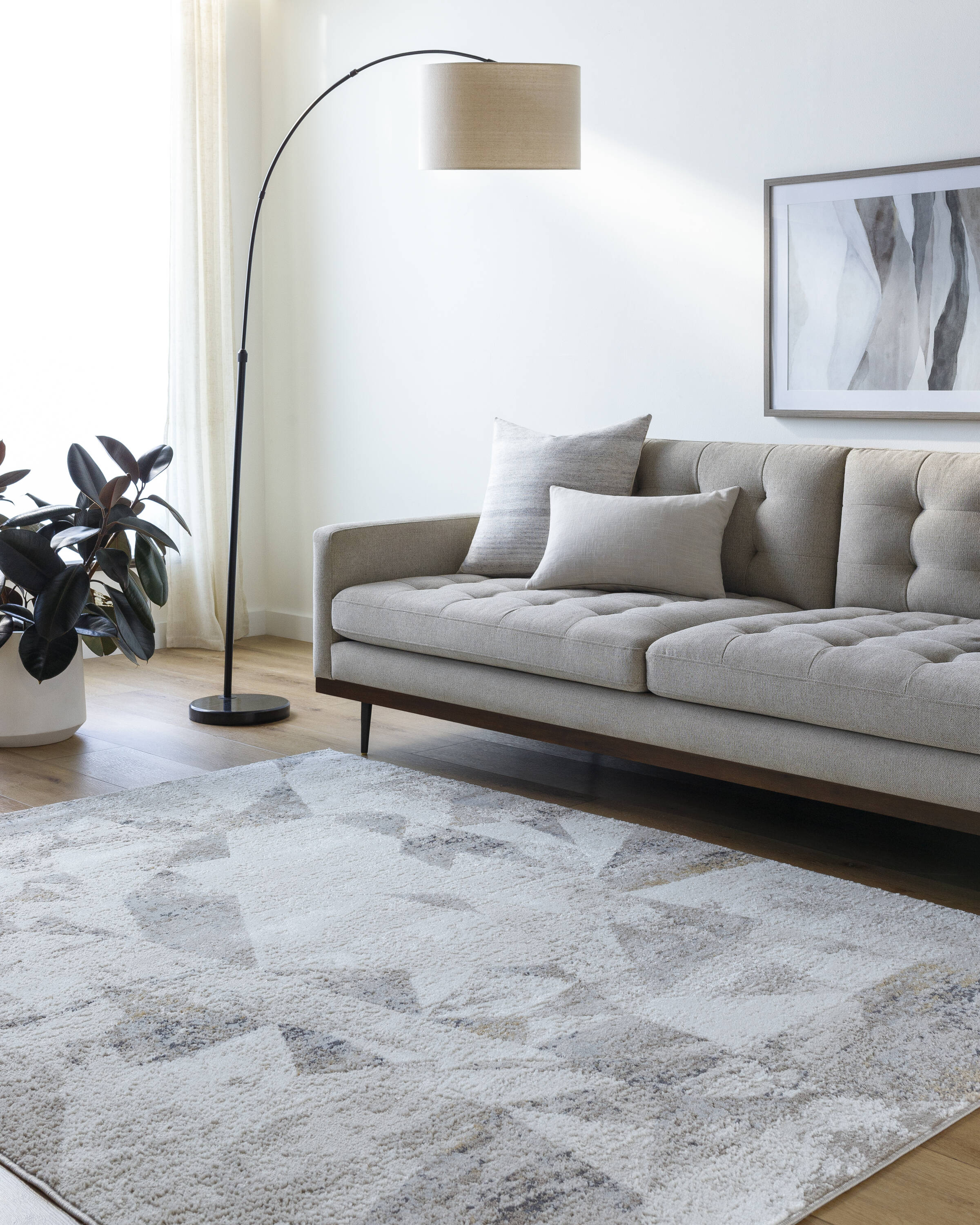 Livabliss MDD2326-537 Mood 5 x 7 (ft) Polyester/Polypropylene Brown Rectangular Indoor Rustic Area rug
