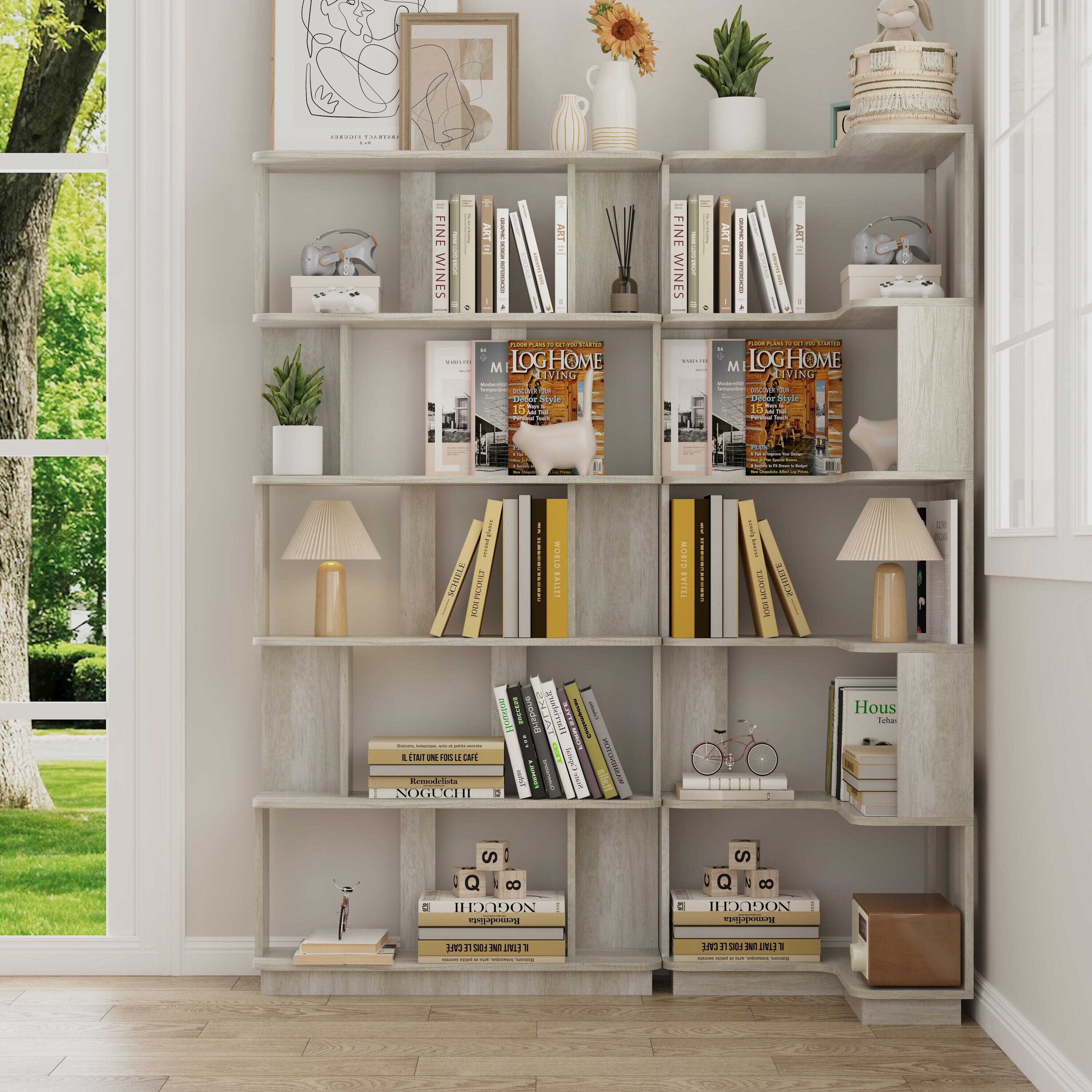 Tinyhomie Set of 2 free combination bookcase space saving corner ...