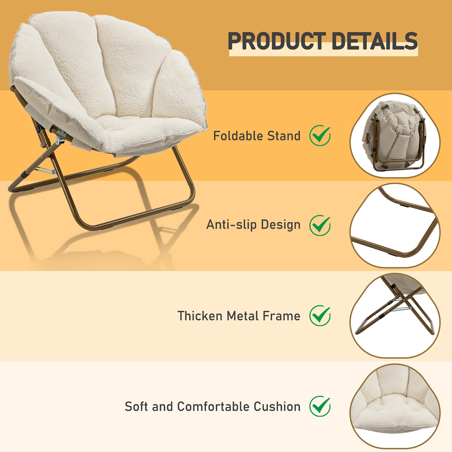 Clihome CL-852WH Patio-Chairs - View #5