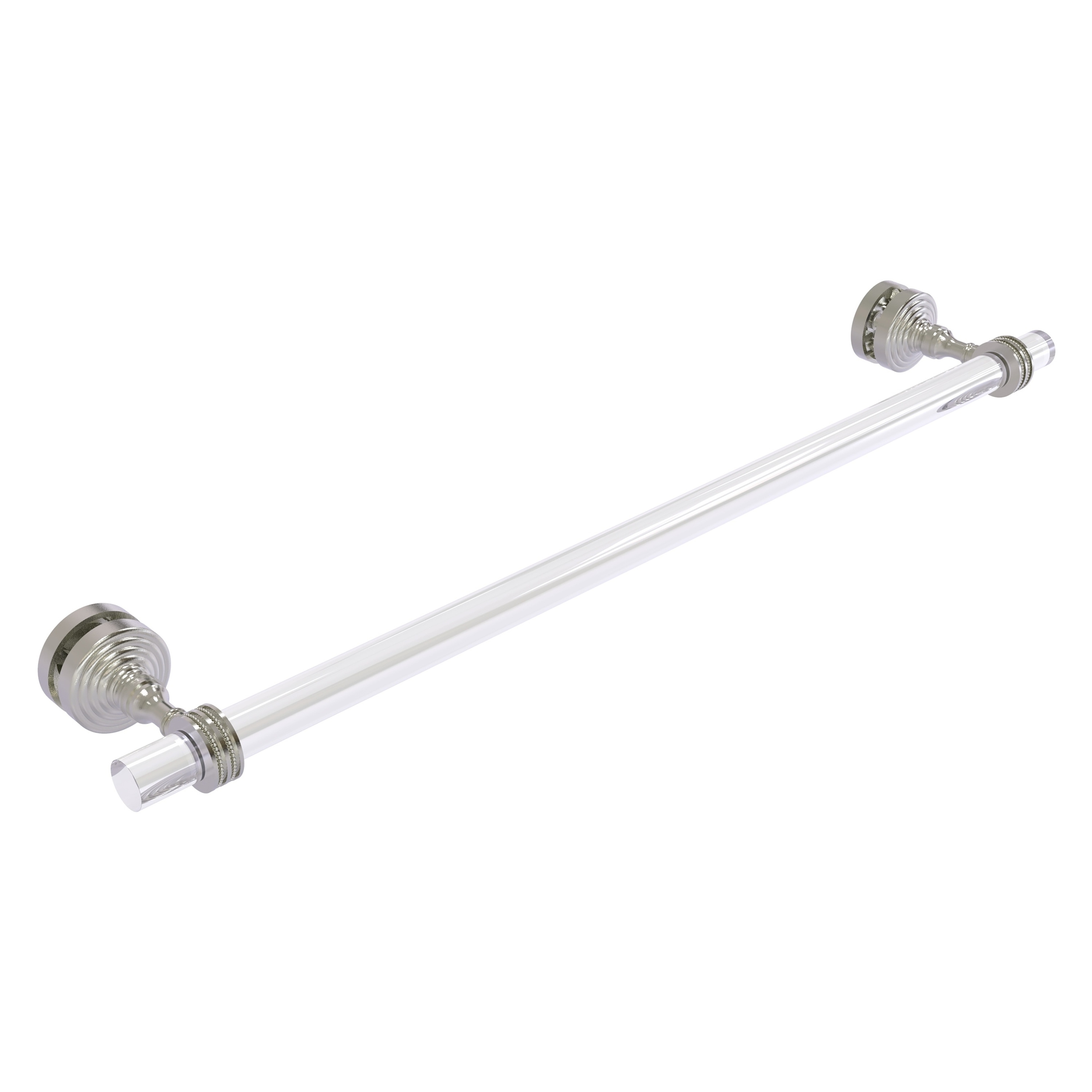 Allied Brass PG-41D-SM-24-SN Pacific Grove 24-in Satin Nickel Wall mount Single Towel Bar
